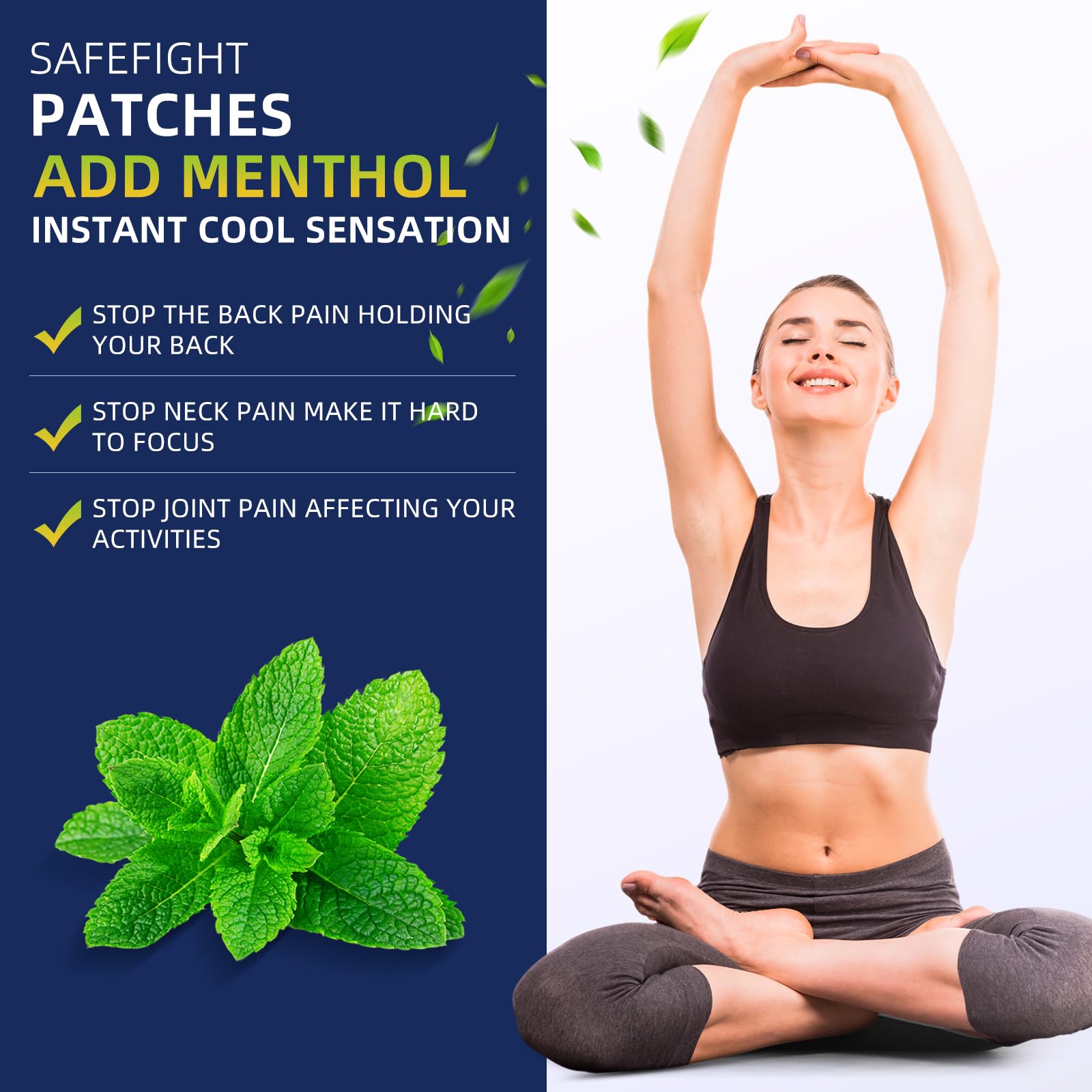 SafeFight 4% Lidocaine Pain Relief Patches 32 Count - Maximum Strength Relief for Back, Neck, Shoulder, Joint & Muscle Pain, Add Menthol, 12 Hour Long Lasting Relief Pains SafeFight uk supplements