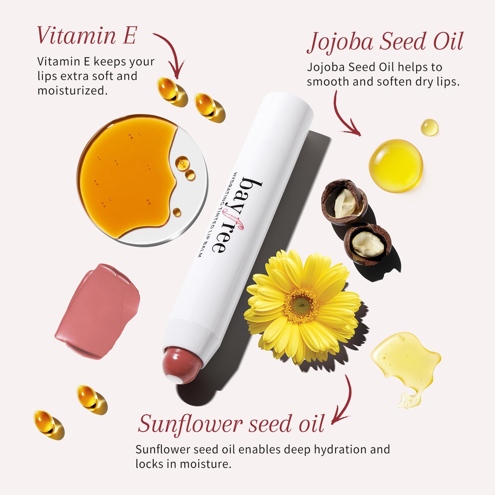 bayfree Tinted Lip Balm Plumper, Glossy, Pump Lips, Lightweight, Moisturize & Tint with Jojoba Seed Oil, Vegan Lipbalm Lip Care, Vintage Violet bayfree uk supplements