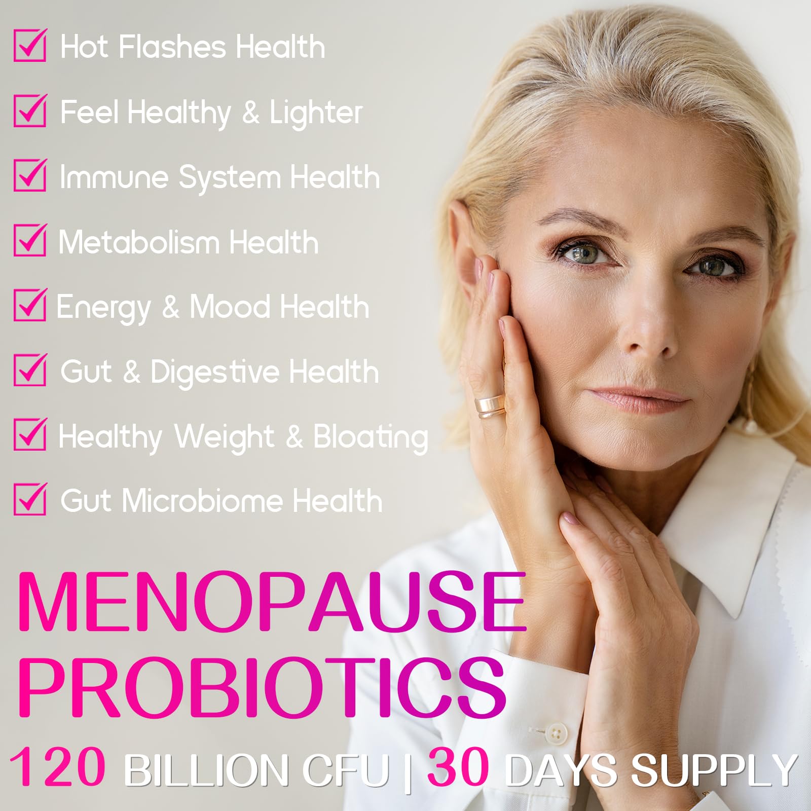 Negima Menopause Supplements for Women, 120 Billion CFUs Probiotics for Women, 13-in-1 Herbs & Botanicals Complex, for Menopause - 60 Caps Negima uk supplements