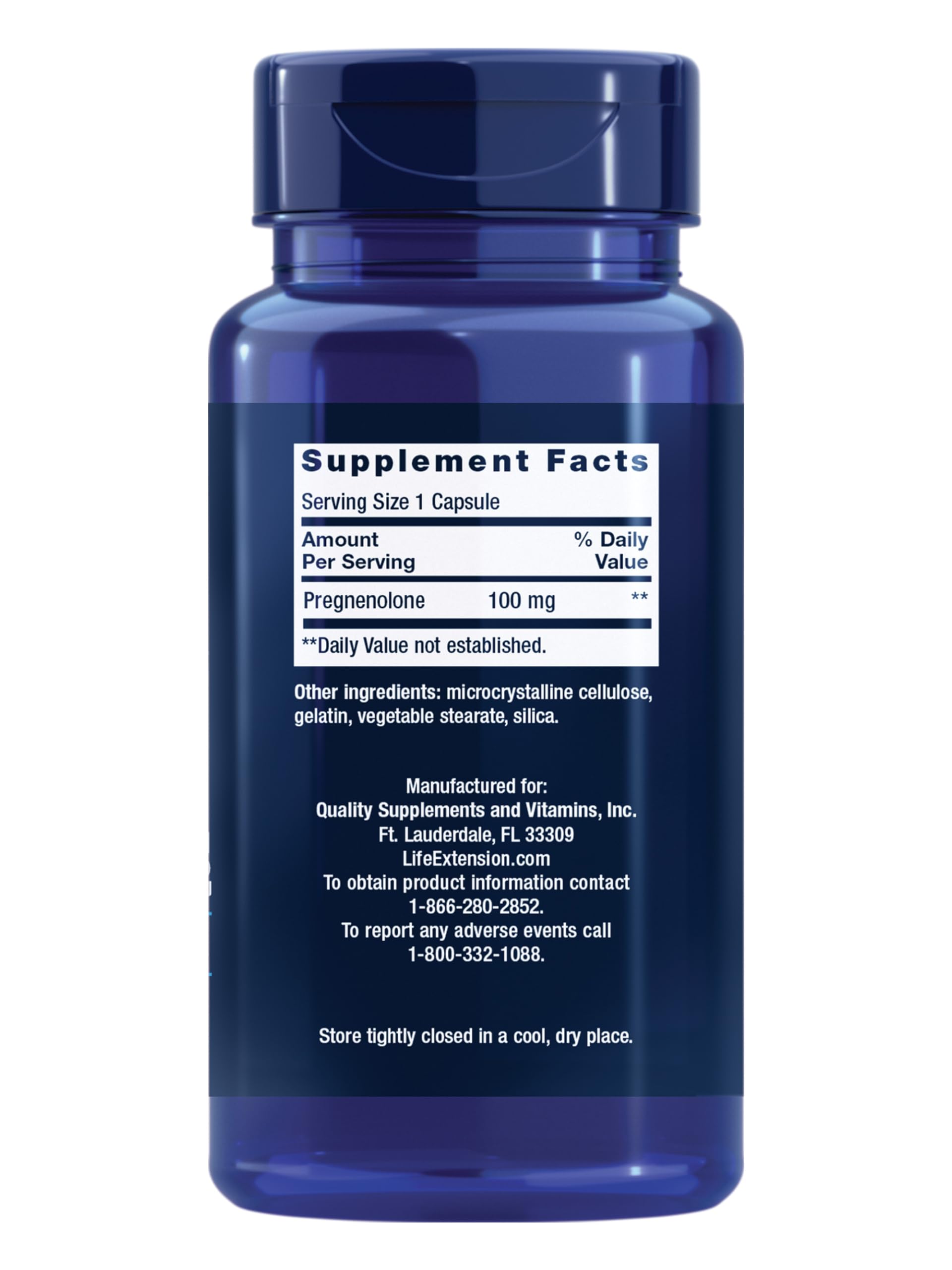 Life Extension Pregnenolone - Hormone Balance Supplement for Healthy Hormone Levels, 100 mg - Hormone Balance, Memory, Focus, Cognitive Health - Gluten-Free, Non-GMO, 100 Capsules Life Extension uk supplements