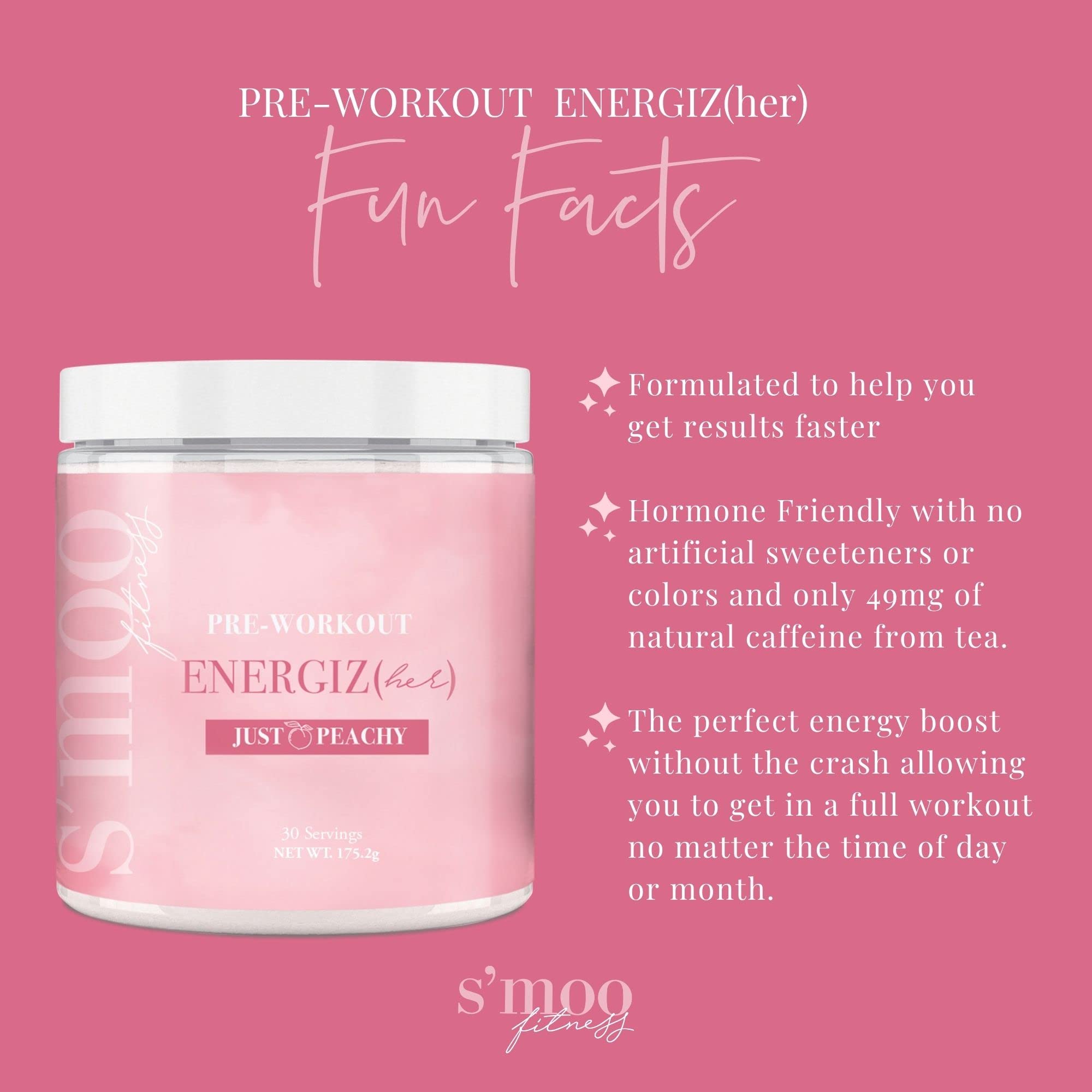 S'moo ENERGIZ(her) Pre Workout Supplement - Preworkout Energy Powder - 30 Servings S'moo uk supplements