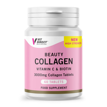 Vit Direct - Beauty Collagen Tablets (Plus Biotin) - 60 Tablets - Two Month Supply Vit Direct uk supplements