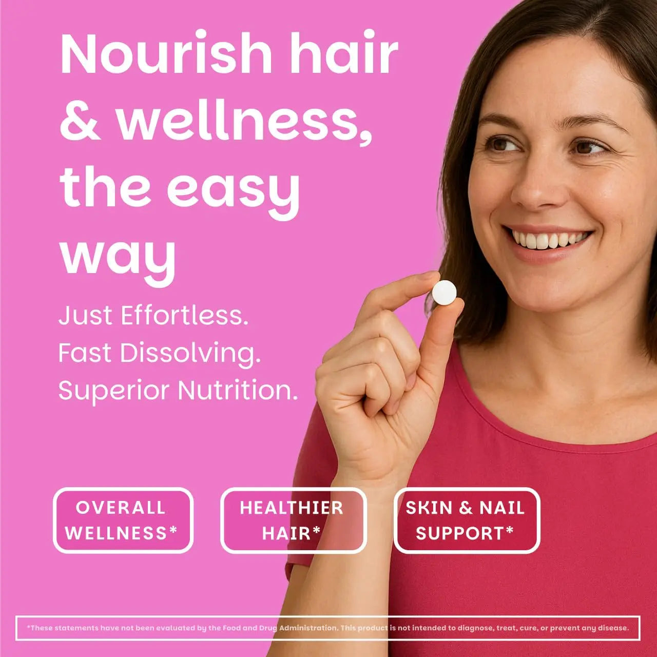 EZ Melts Women's Multi + Hair Growth - Daily Multivitamin for Women - Supports Healthy Energy Levels & Reduced Hair Shedding EZ Melts uk supplements
