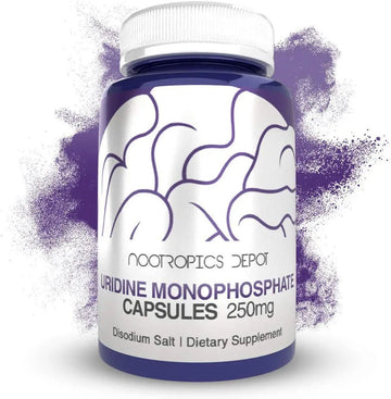 Nootropics Depot Uridine Monophosphate Capsules | Disodium Salt (60 Count) Cognitive Enhancer* | Nootropic | Choline Precursor Nootropics Depot uk supplements