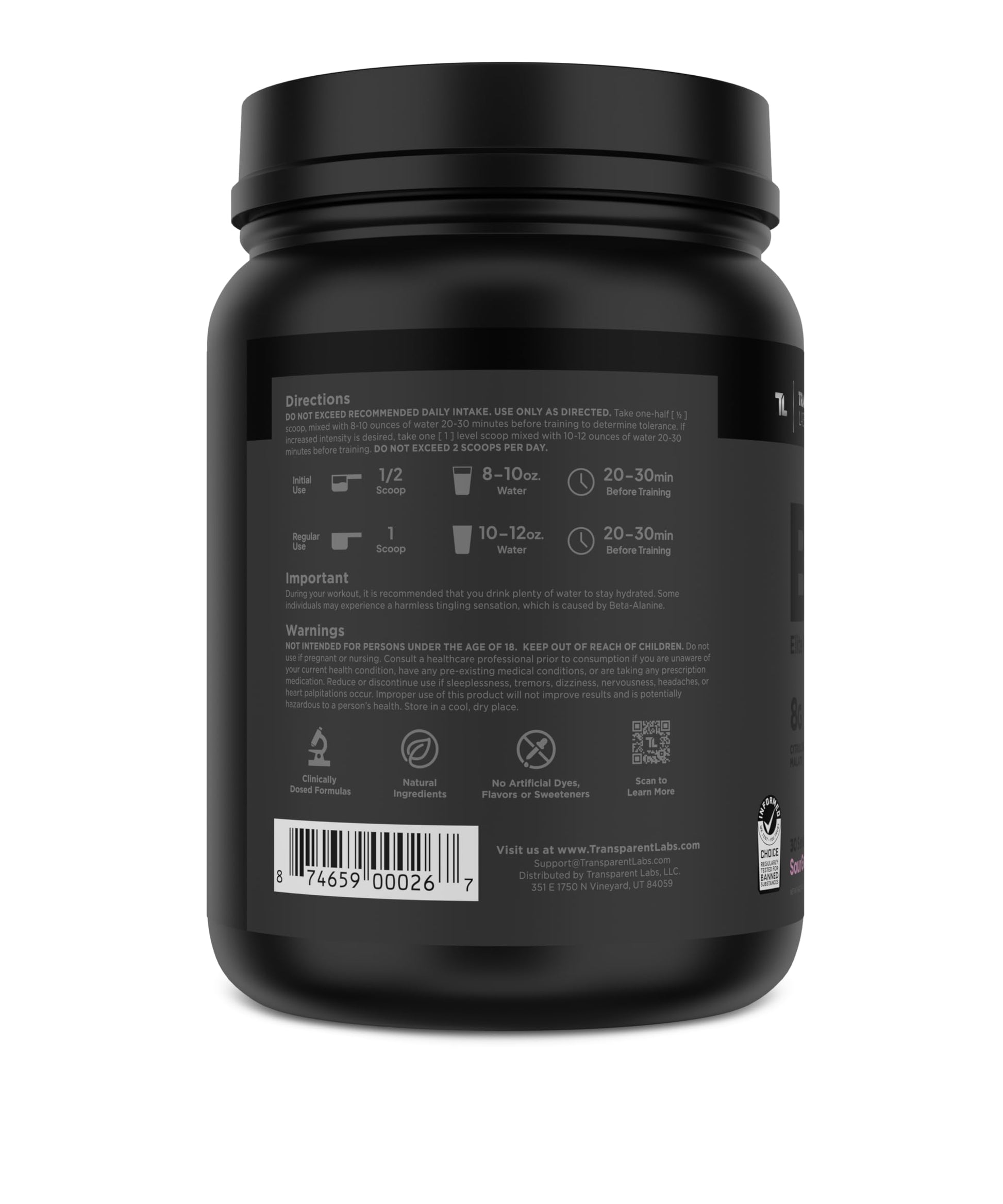 Transparent Labs Bulk Black - Sour Gummy - 30 Servings Transparent Labs uk supplements