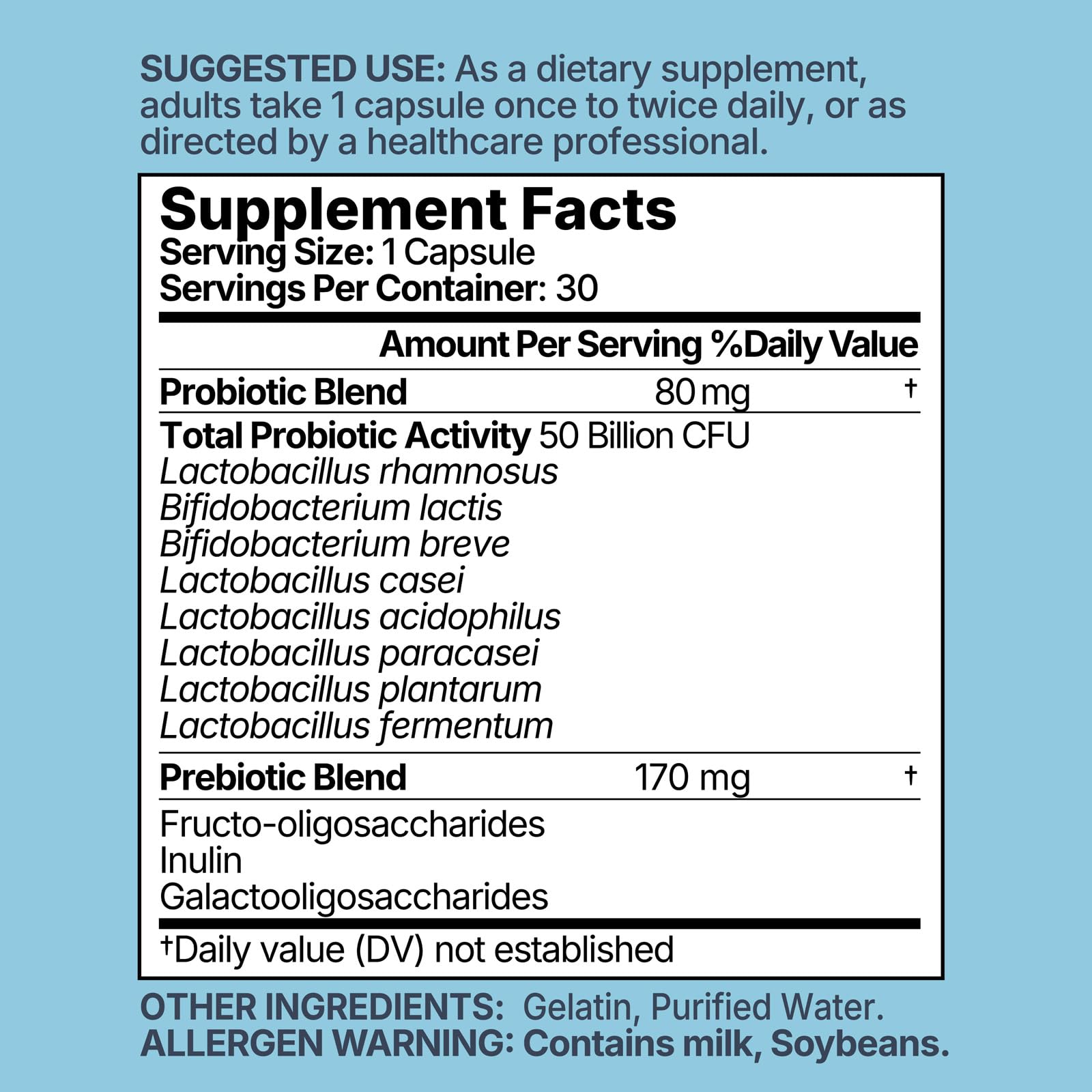MISS PEP Probiotics 50 Billion CFU - 8 Unique Strains + 3 Prebiotics - Immune, Digestive & Gut Health - Supports Occasional Constipation, Diarrhea, Gas & Bloating - Probiotics for Women & Men - 30ct MISS PEP uk supplements
