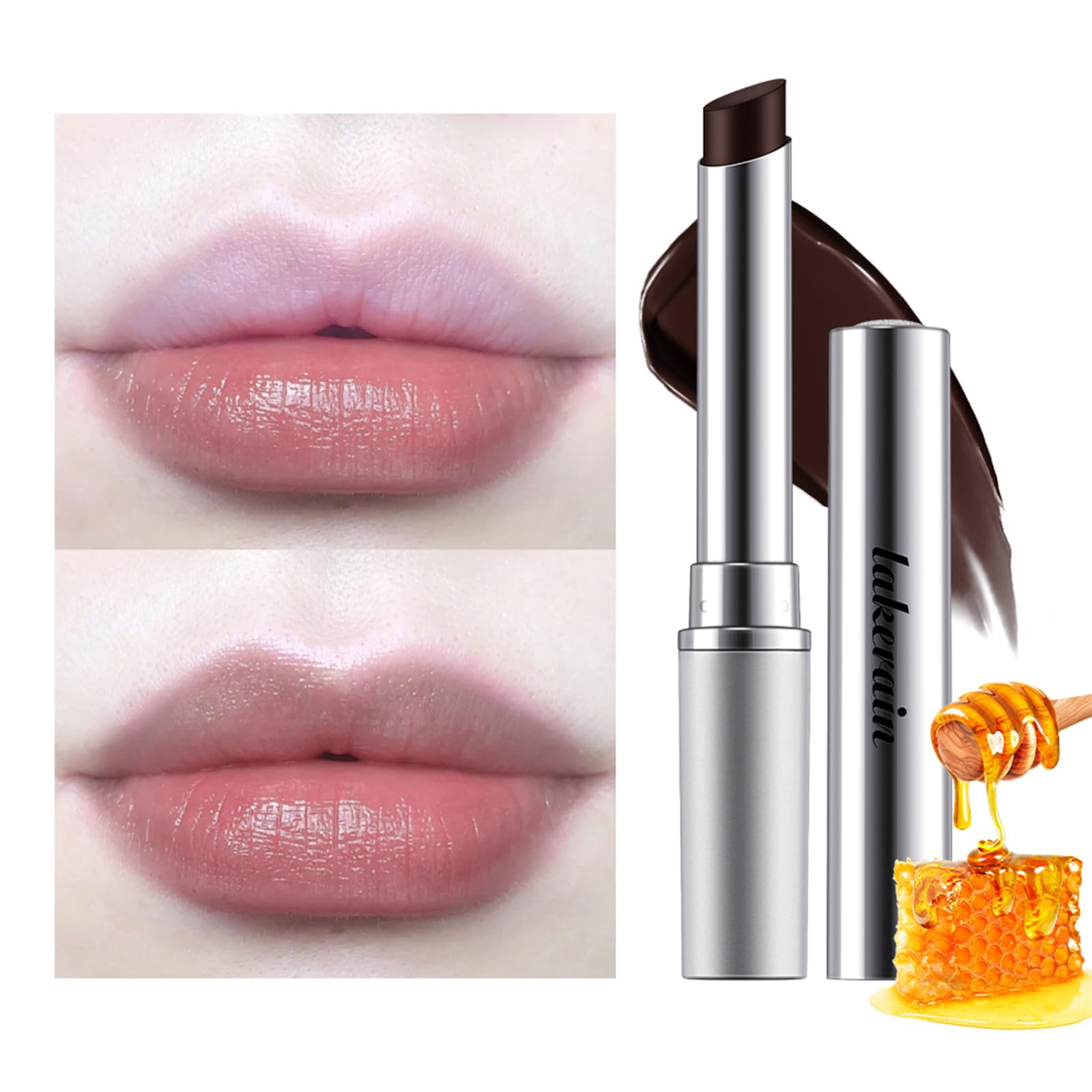 Honey Lipstick Tinted Lip Balm - Sheer Hydrating Lipstick for All Skin Tones - Moisturizing Lip Color, Nourishing Lip Balm with a Hint of Natural Black Cherry Tint BAISEN DIARY uk supplements