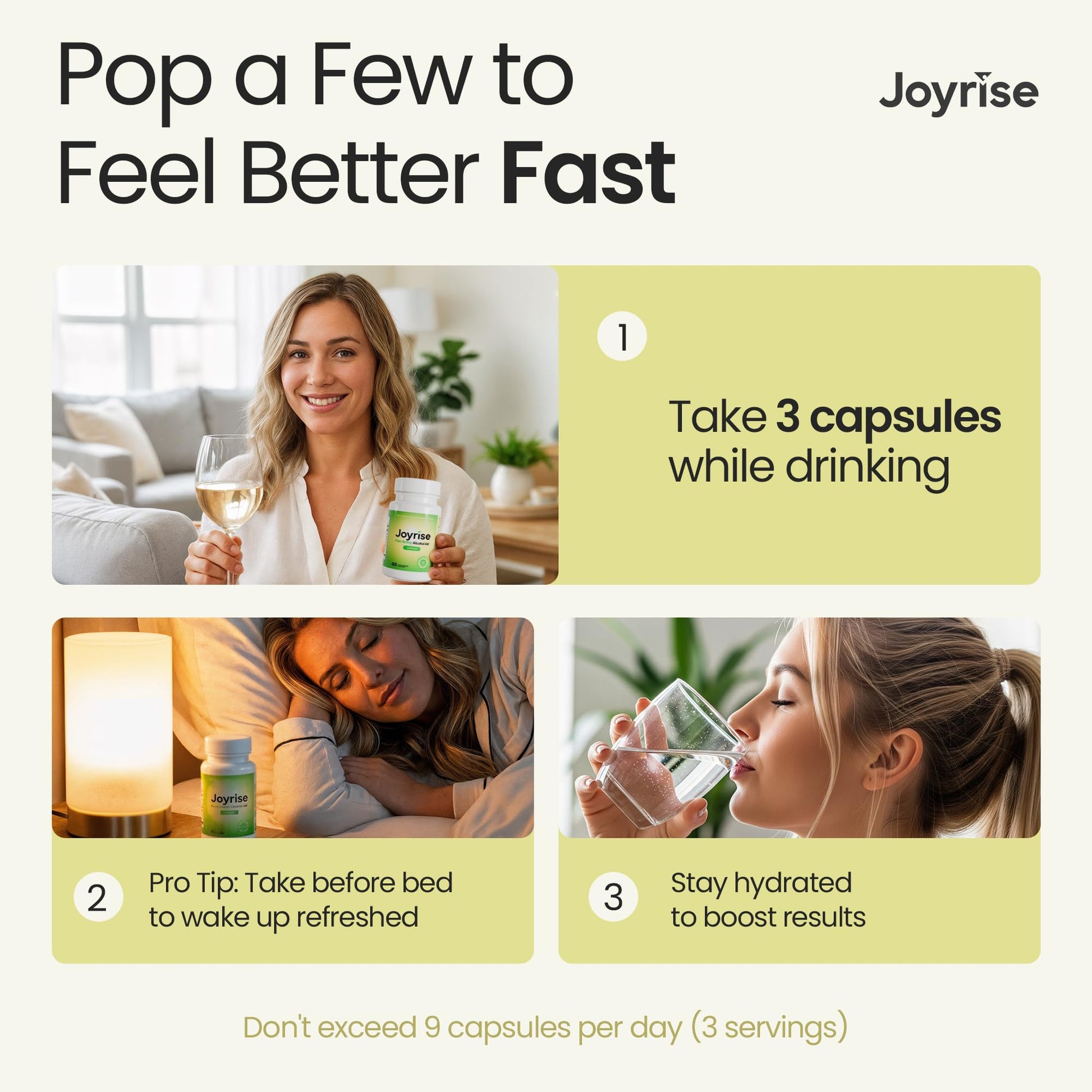 Joyrise® After Drinking Aid – Fast Acting Capsules with DHM – Alcohol Metabolism Support, Liver Health, Rapid Bioavailability & Body Replenishment – 45 Capsules (15 Servings) Joyrise uk supplements