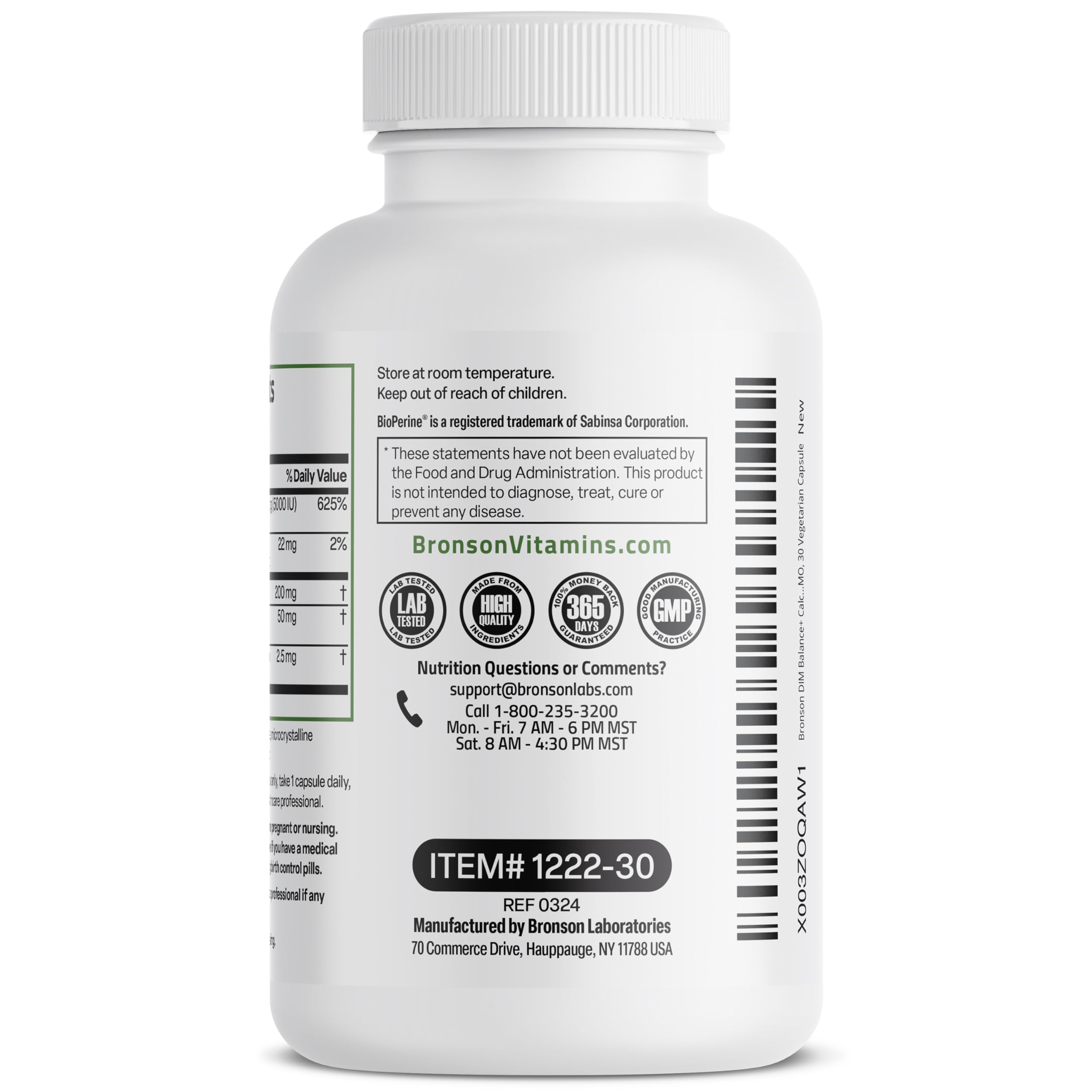 Bronson DIM Balance+ Calcium D-Glucarate, Broccoli Sprouts and Vitamin D3 200 MG of DIM per Capsule Supports Estrogen Metabolism and Balanced Hormone Levels Non-GMO, 30 Vegetarian Capsules Bronson uk supplements