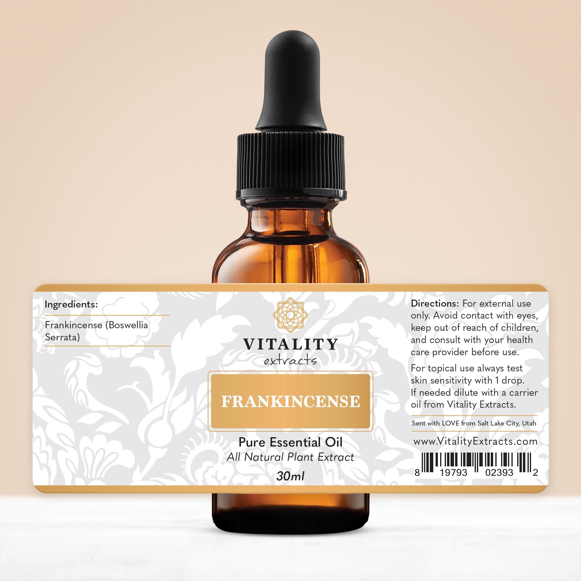 Vitality Extracts Frankincense Essential Oil - 30ml, Boswellia Serrata, Aromatherapy, Skin Care Vitality Extracts uk supplements