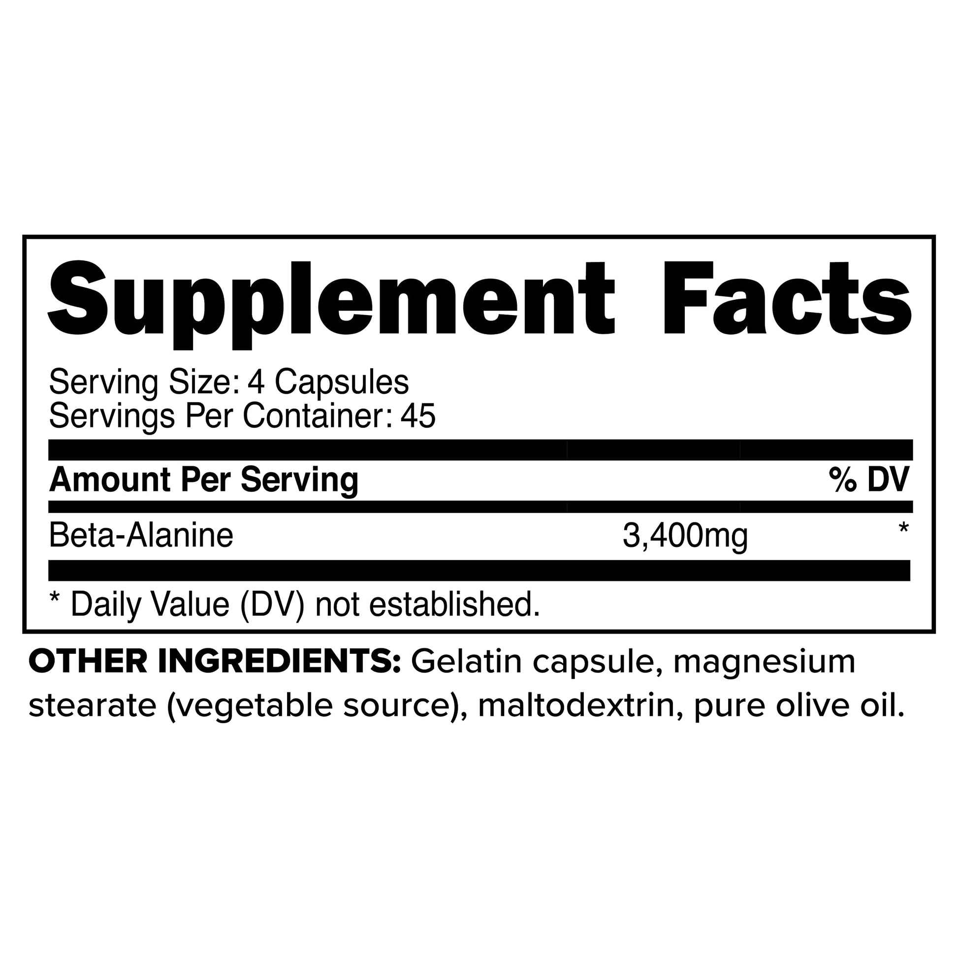 Primaforce Beta Alanine Capsules 3,400mg, 180 Capsules (45 Servings) - Potent Beta Primaforce uk supplements