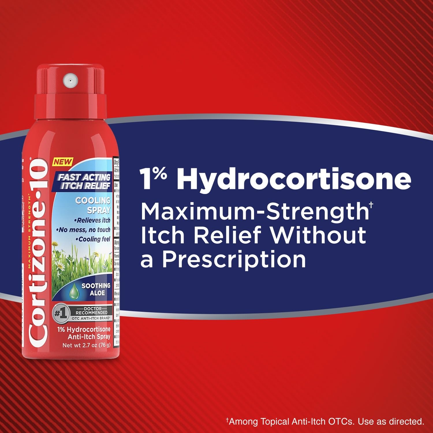 Cortizone-10 Maximum Strength Soothing Aloe Itch Relief Cooling Spray, 1% Hydrocortisone, Fast-Acting, Anti-Itch Spray for Bug Bites, Rash, Eczema, Psoriasis, Poison Ivy, Oak, Sumac, 2.7 oz 3-Pack Cortizone 10 uk supplements