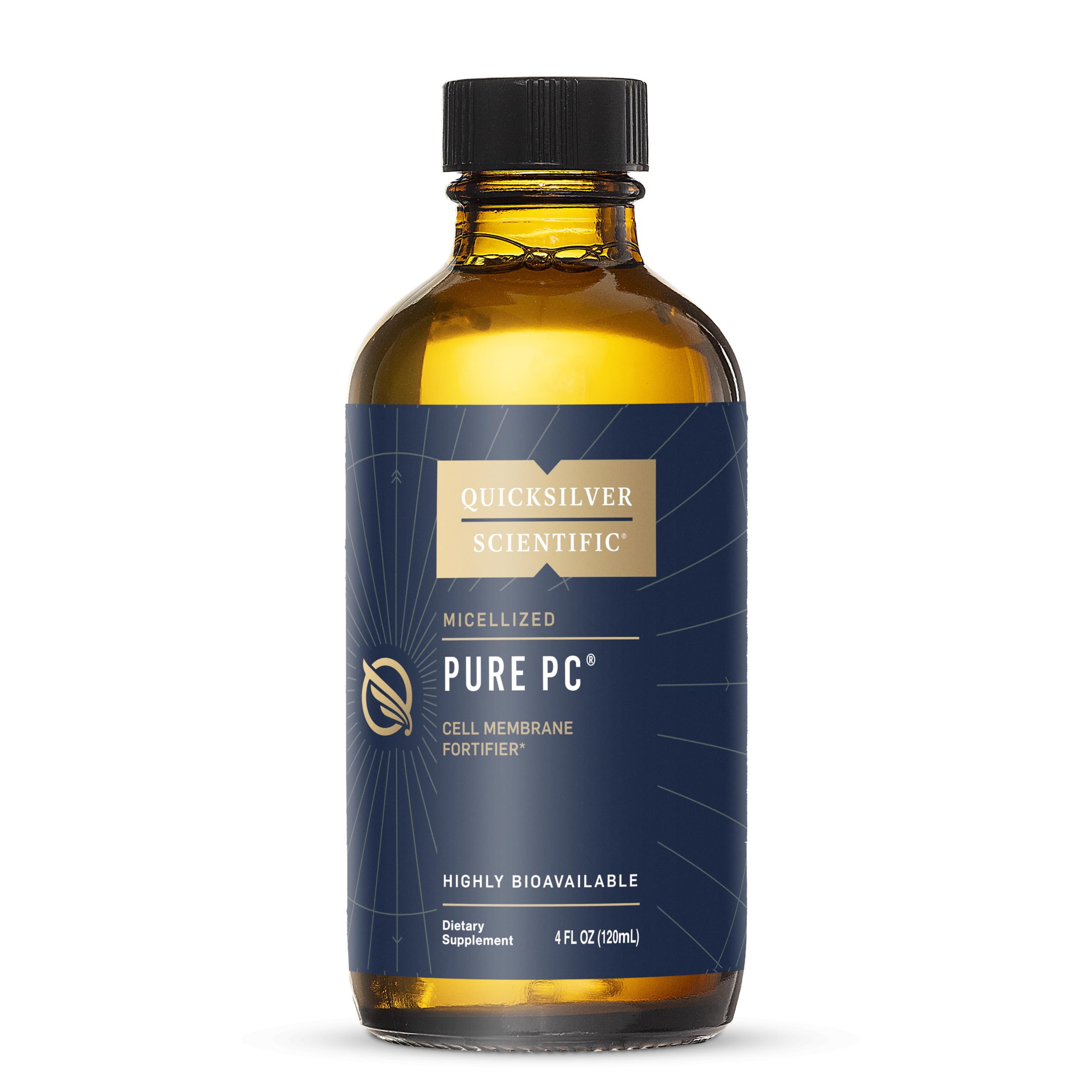 Quicksilver Scientific Micellized Pure PC - Phosphatidylcholine Liquid Supplement to Support Cellular & Liver Health - Superior Liposomal Absorption - Non-GMO Supportive Brain Supplement (4oz /120ml) Quicksilver Scientific uk supplements