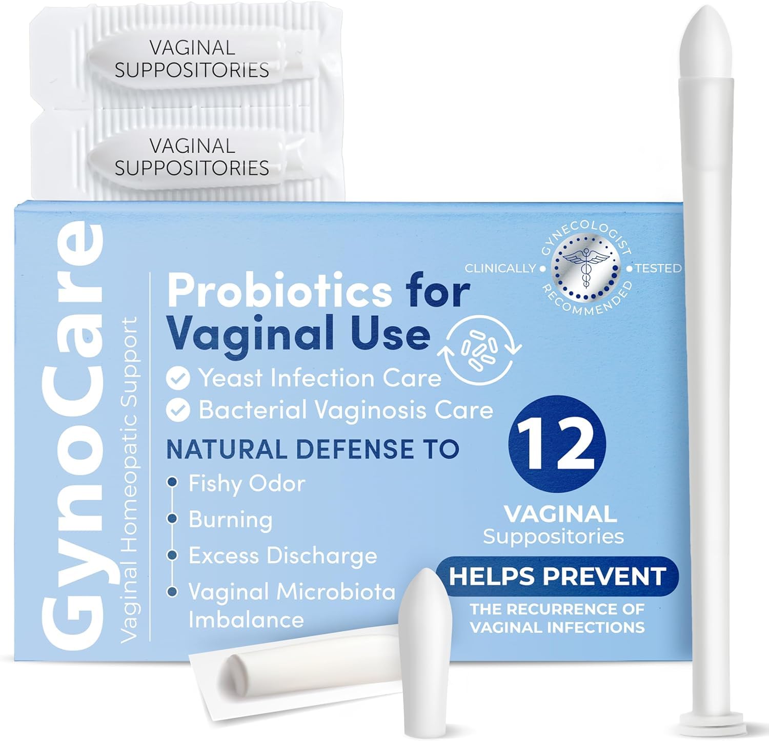 Vaginal Probiotics for Women | Boric Acid For Women | pH Balance for Women | Yeast Infection Care | Natural Defense Against Fishy Odor, Burning and Excess Discharge | 12 Vaginal Suppositories Terramed Just Think Comfort uk supplements