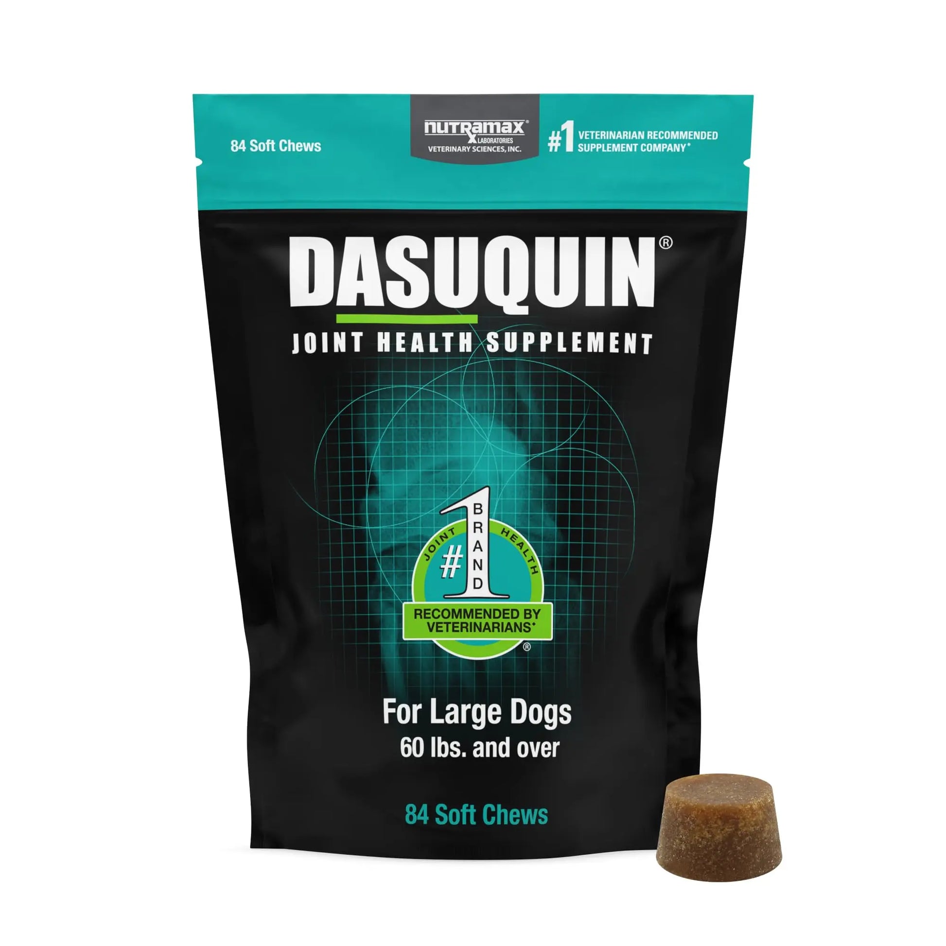 Nutramax Dasuquin for Large Dogs, Joint Health Supplement, Contains Glucosamine for Dogs, Plus Chondroitin, ASU and More, Supports Healthy Joints, Soft Chews, 84 Count Nutramax Laboratories uk supplements