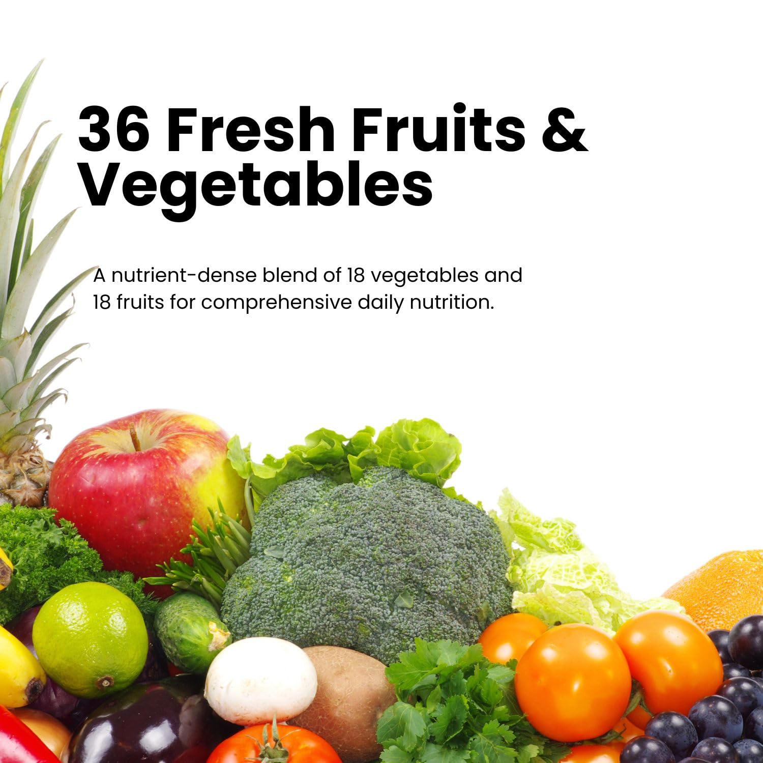 Fruits and Veggies Supplement, 36 Fruits & Vegetables with 24 Essential Vitamins, Minerals & Trace Elements,High in Fiber for Digestion & Constipation Relief,Daily Nutritional Support,120 Capsules aegabe uk supplements