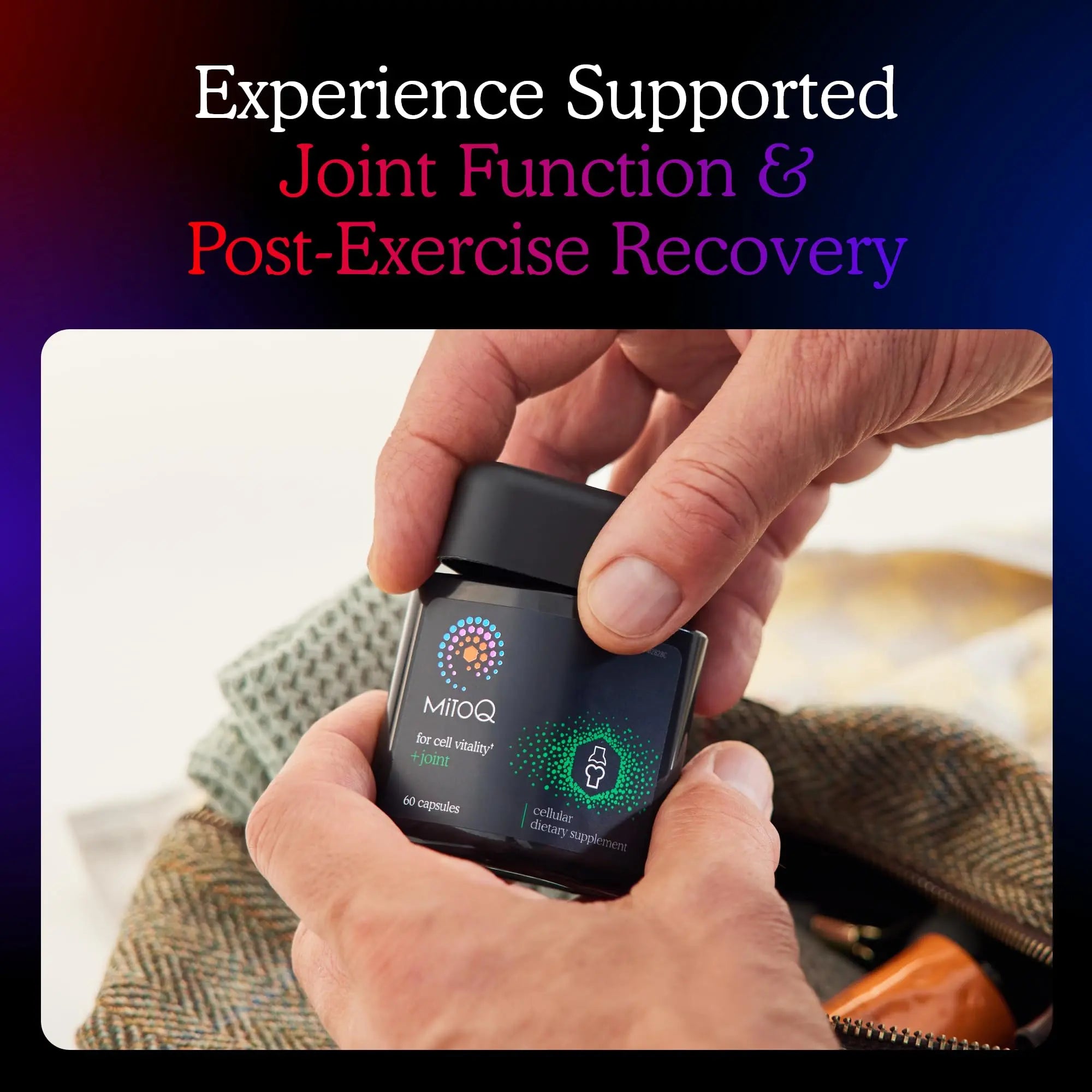 MitoQ +Joint Advanced CoQ10 Antioxidant Supplement - Contains Mitoquinol Mesylate & Green Lipped Mussel Omega Oil Extract - Supports Healthy Joint, Mobility and Cell Vitality (60 Softgel Capsules) MitoQ uk supplements