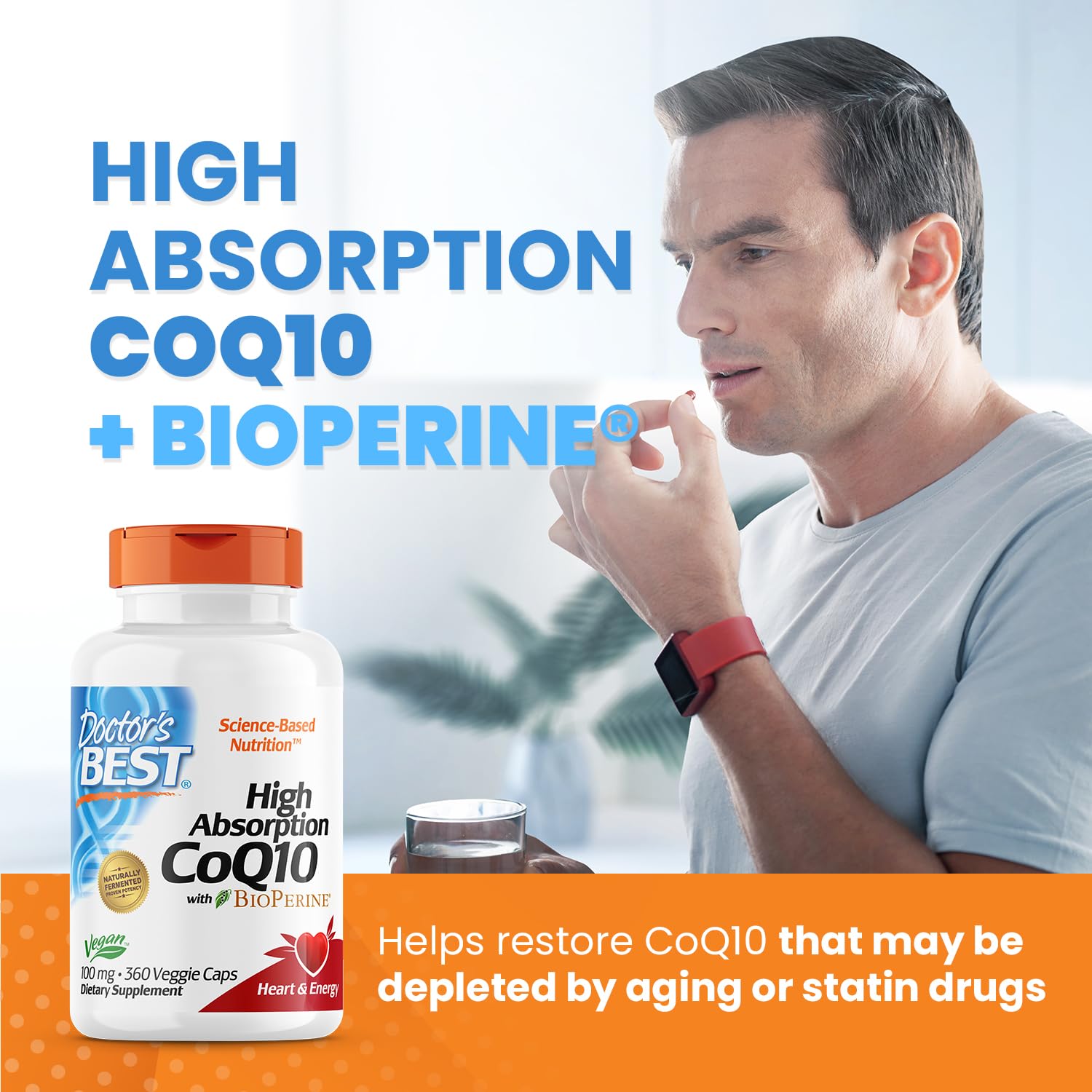 Doctor's Best High Absorption CoQ10 with BioPerine, Gluten Free, Naturally Fermented Doctor's BEST uk supplements