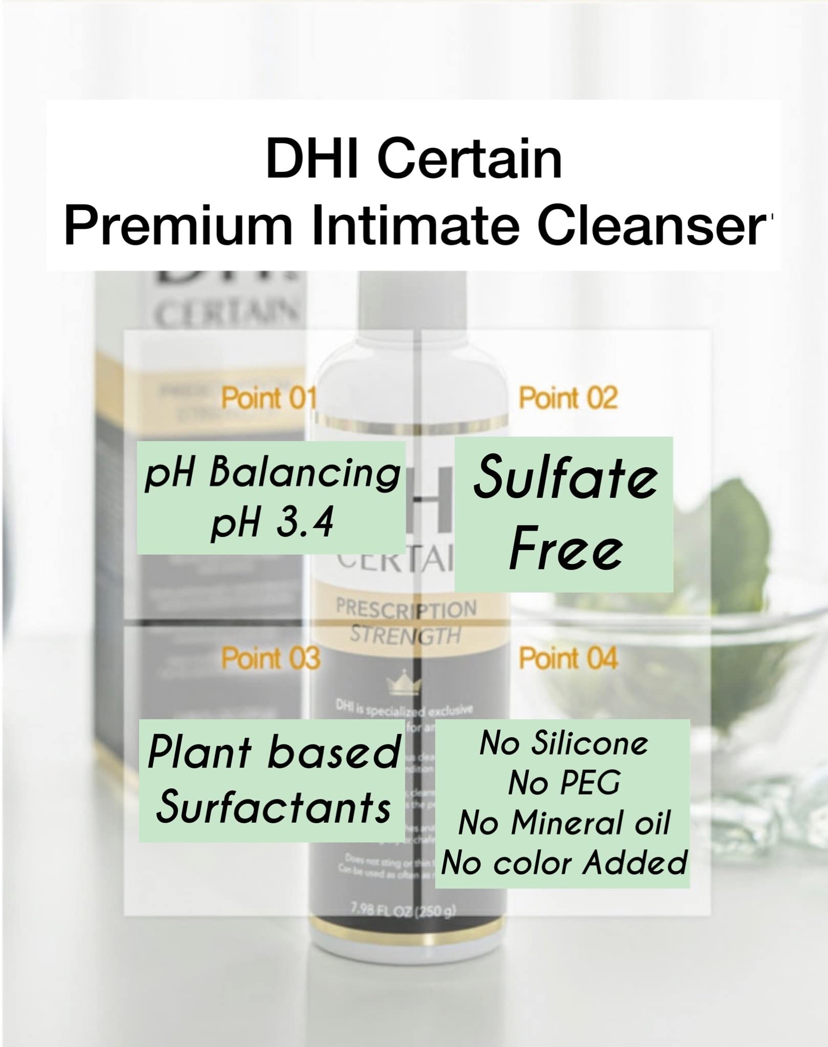 DHI PROBIOTIC Certain Intimate Wash for Men with 3 kinds of probiotics plus 20 Premium Natural DHI uk supplements