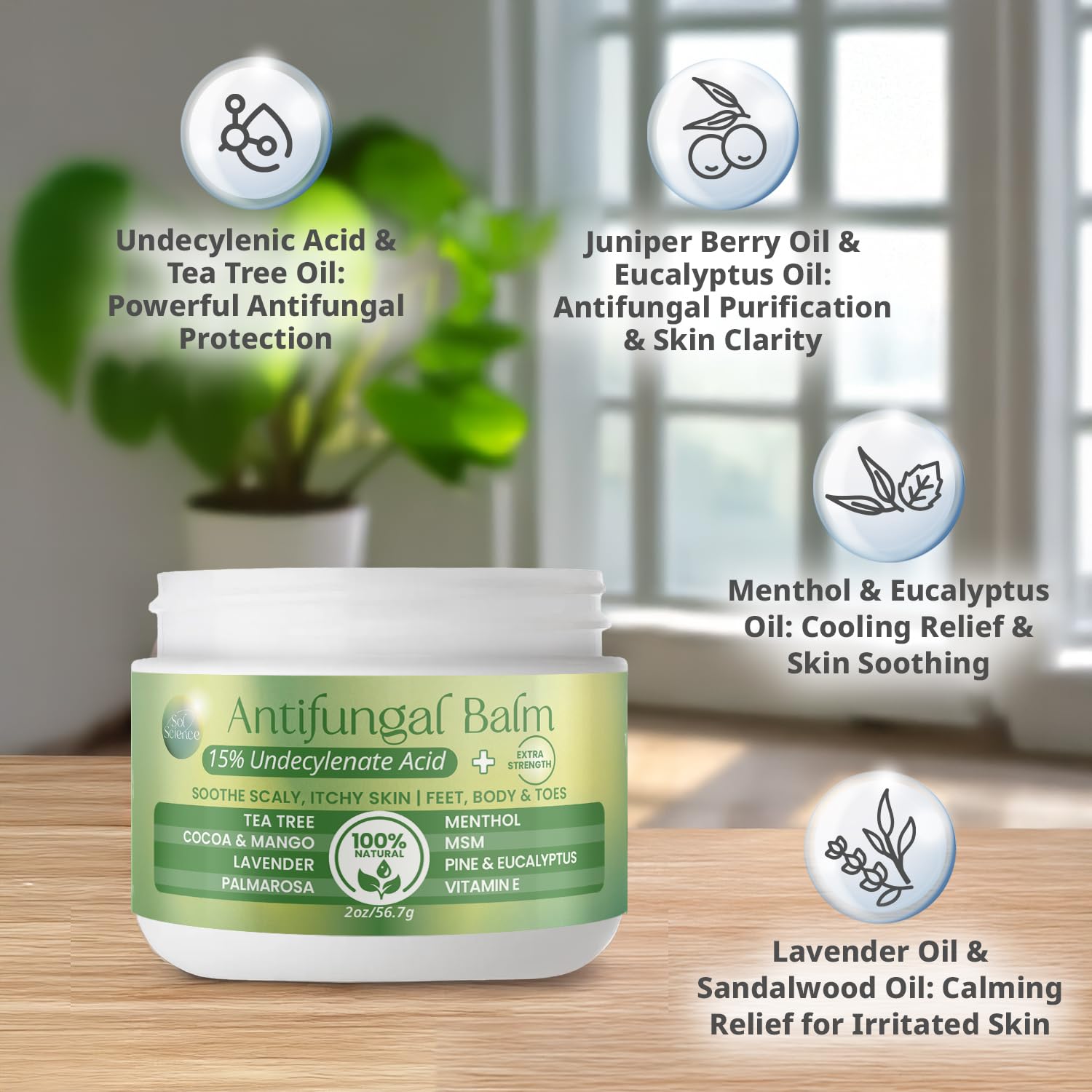 PURPLE CANYON Anti Fungal Balm with 15% Undecylenic Acid – Antifungal for Athletes Foot, Jock Itch & Ringworm – Tea Tree, Menthol & Essential Oils PURPLE CANYON uk supplements