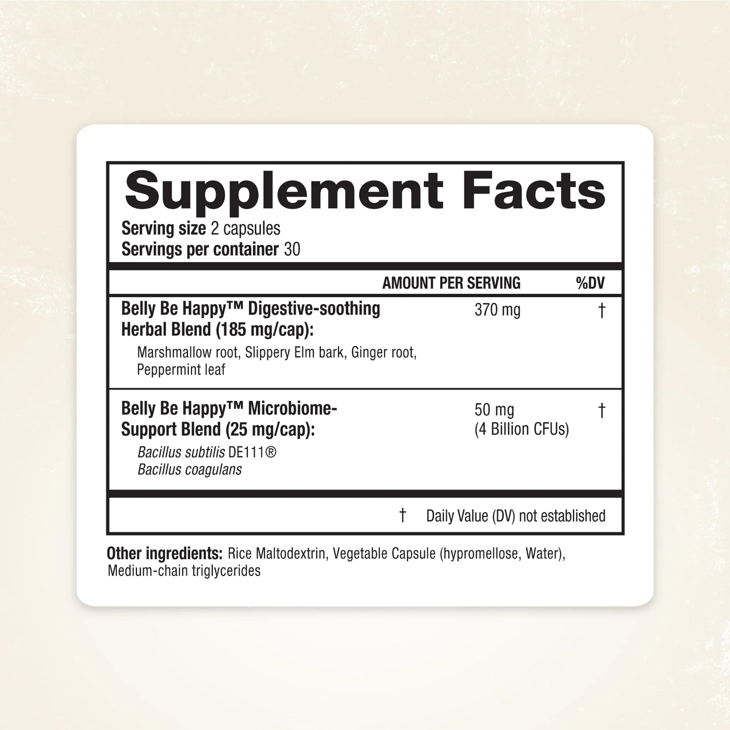 RidgeCrest Herbals Belly Be Happy - 60 Capsules - Digestive Comfort Support - Non-GMO RidgeCrest Herbals uk supplements