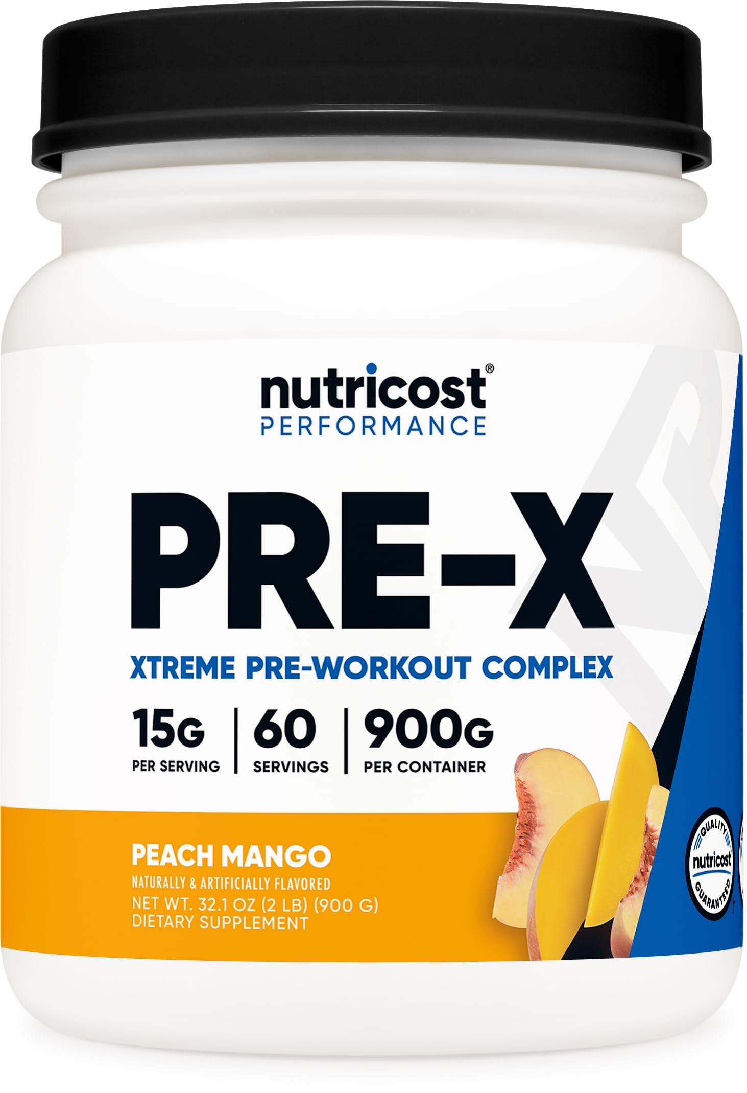 Nutricost Pre-X Xtreme PreWorkout Powder Complex, Peach Mango, 60 Servings, Vegetarian Nutricost uk supplements