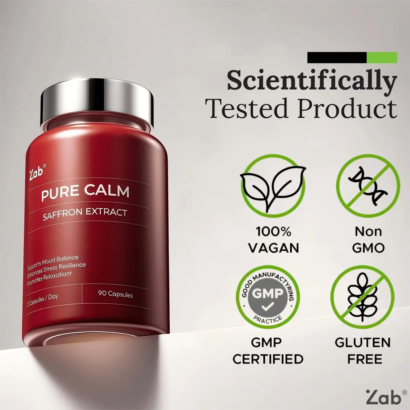 ZAB Saffron Supplements Gummies, Saffron & Rhodiola Rosea Extract Sugar-Free Supplement with Vitamin D3 & B6, Support Mood, Focus ZAB uk supplements