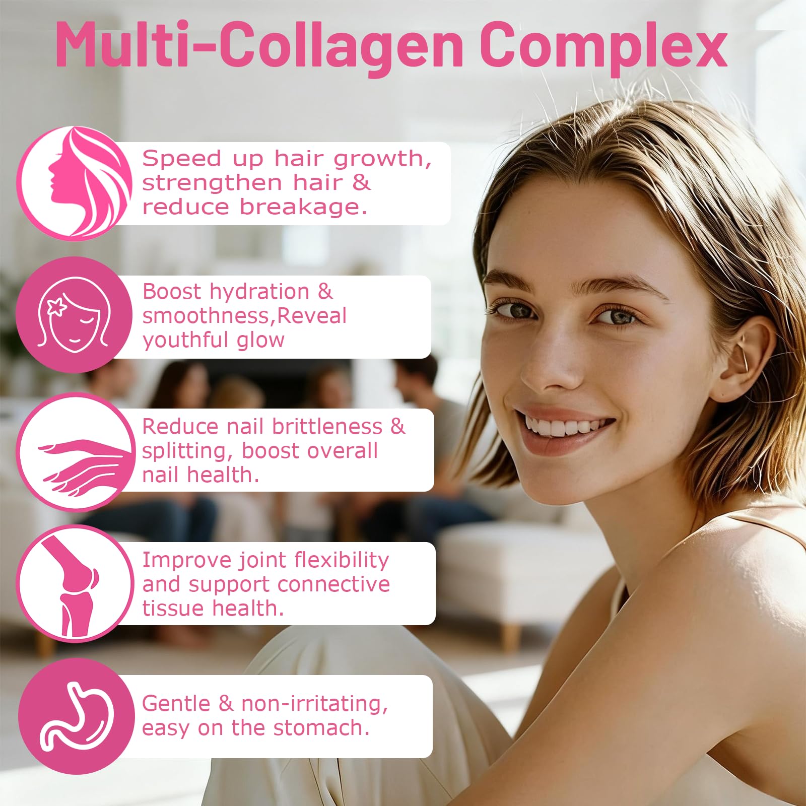 JUIWEFKK Hydrolyzed Collagen Peptides Liquid Organic Collagen Complex w. Biotin, Vitamin C & Hyaluronic Acid, Liquid Collagen Types I, II, III, IV, V for Hair, Skin, Nails & Joint Healthd JUIWEFKK uk supplements