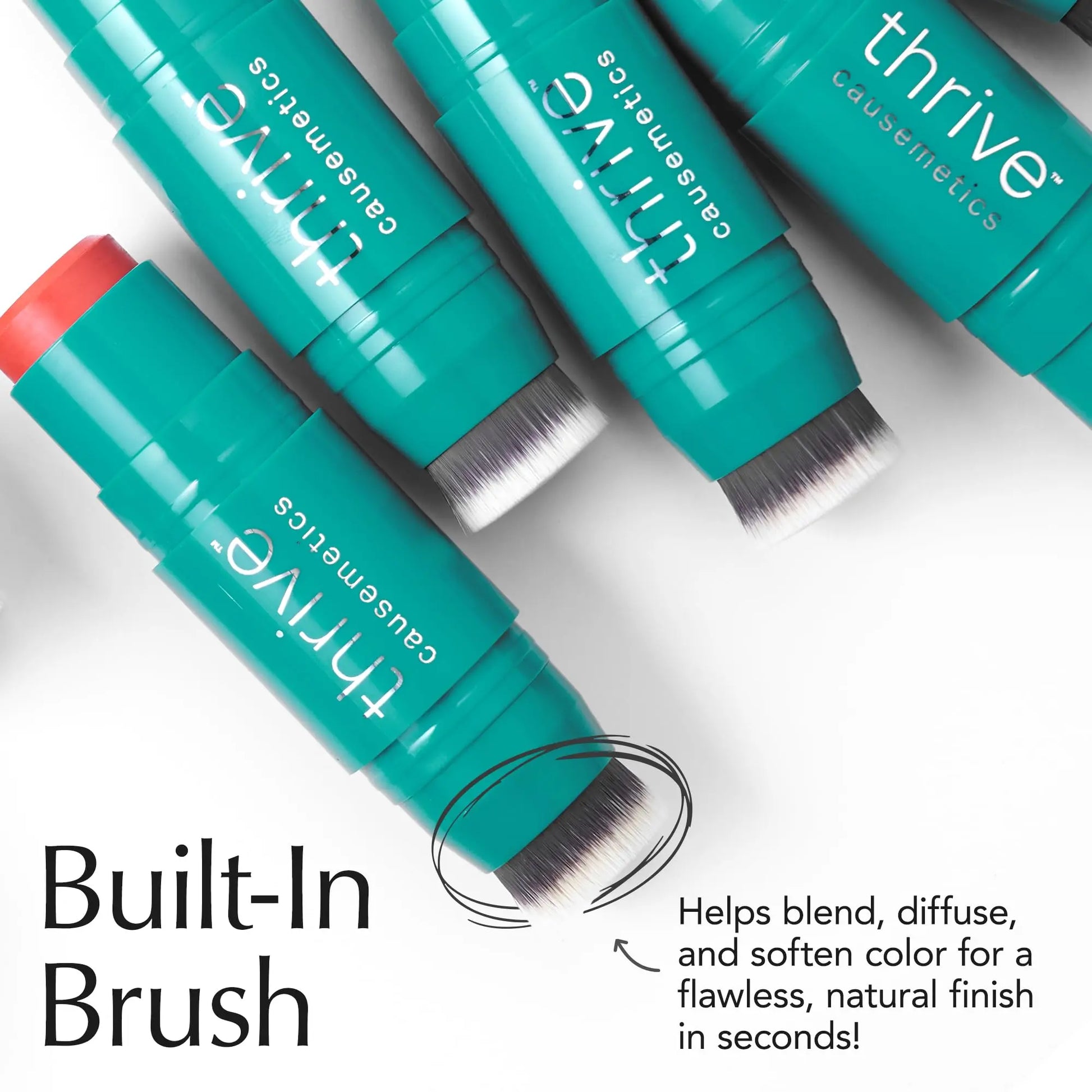Thrive Causemetics Triple Threat Color Stick: Cream Blush Stick with Vitamin E, Evening Primrose Oil, Waterproof Smudge Proof Face Makeup Formula, Kaisa (Dusty Rose Matte) Thrive Causemetics uk supplements