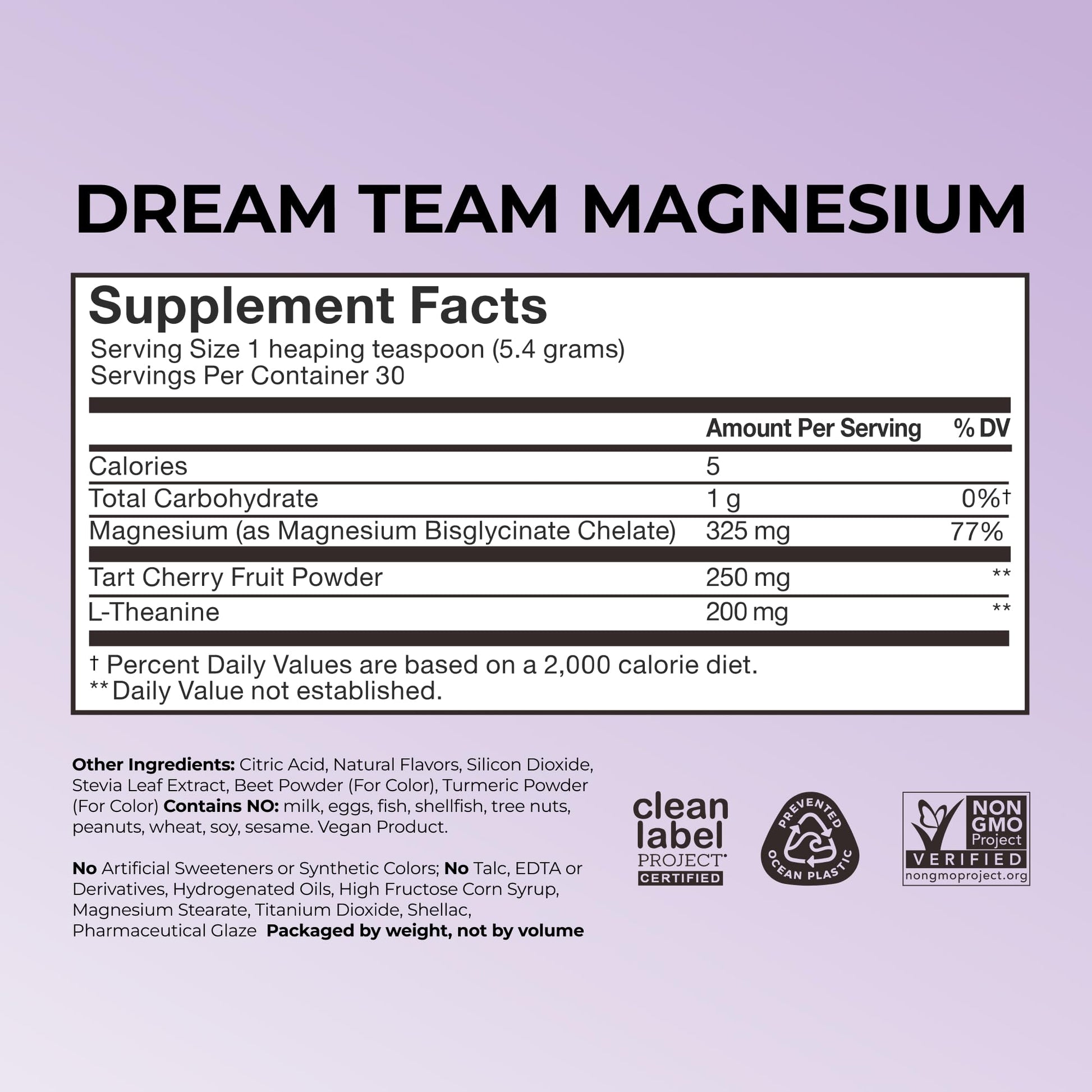 Hum Nutrition Dream Team Magnesium Bisglycinate Powder, L Theanine & Tart Cherry Magnesium Supplement Drink Mix, Support Rest, Relaxation & Sleep Routine, Gluten Free, Vegan, Cherry Lemon, 30 Servings HUM uk supplements