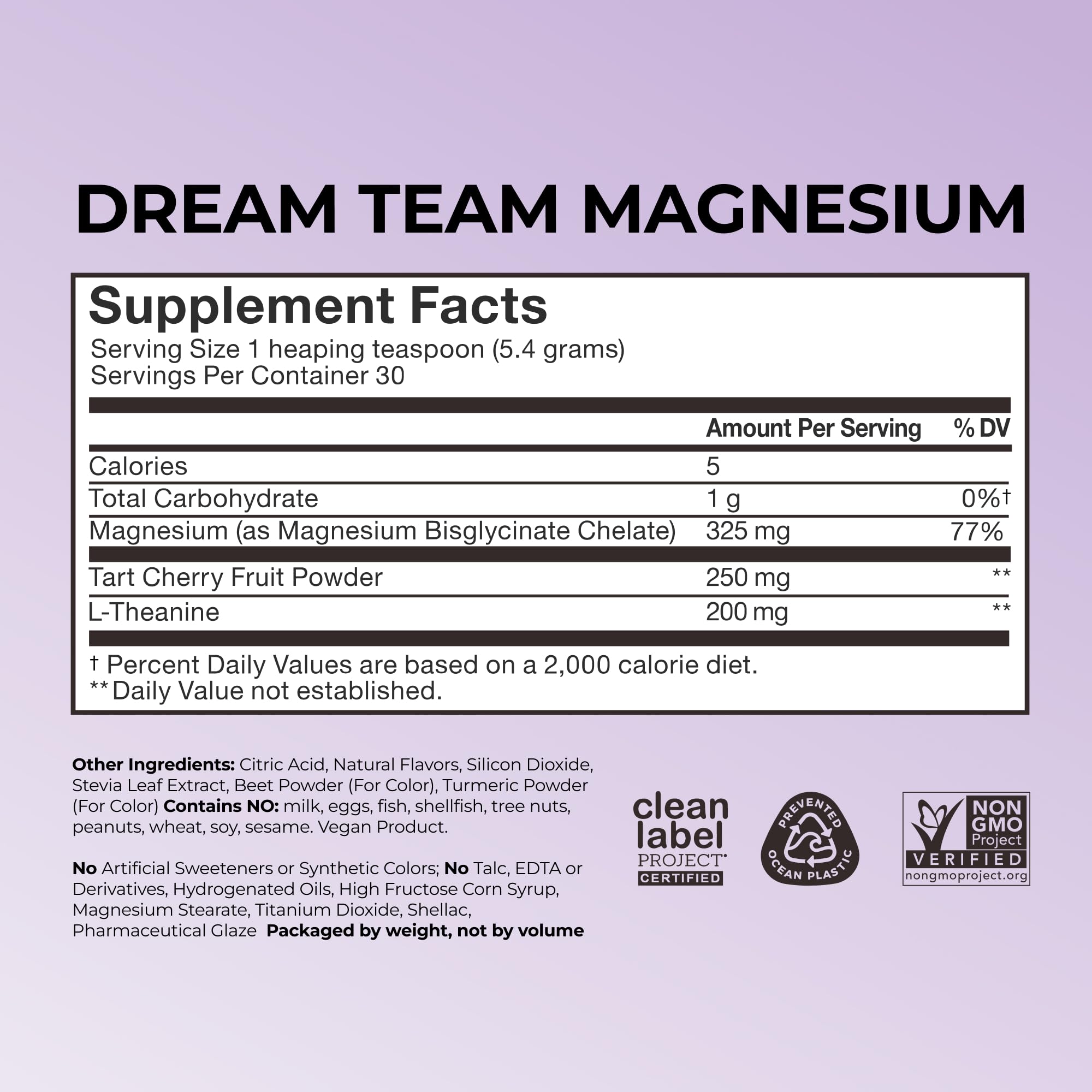 Hum Nutrition Dream Team Magnesium Bisglycinate Powder, L Theanine & Tart Cherry Magnesium Supplement Drink Mix, Support Rest, Relaxation & Sleep Routine, Gluten Free, Vegan, Cherry Lemon, 30 Servings HUM uk supplements