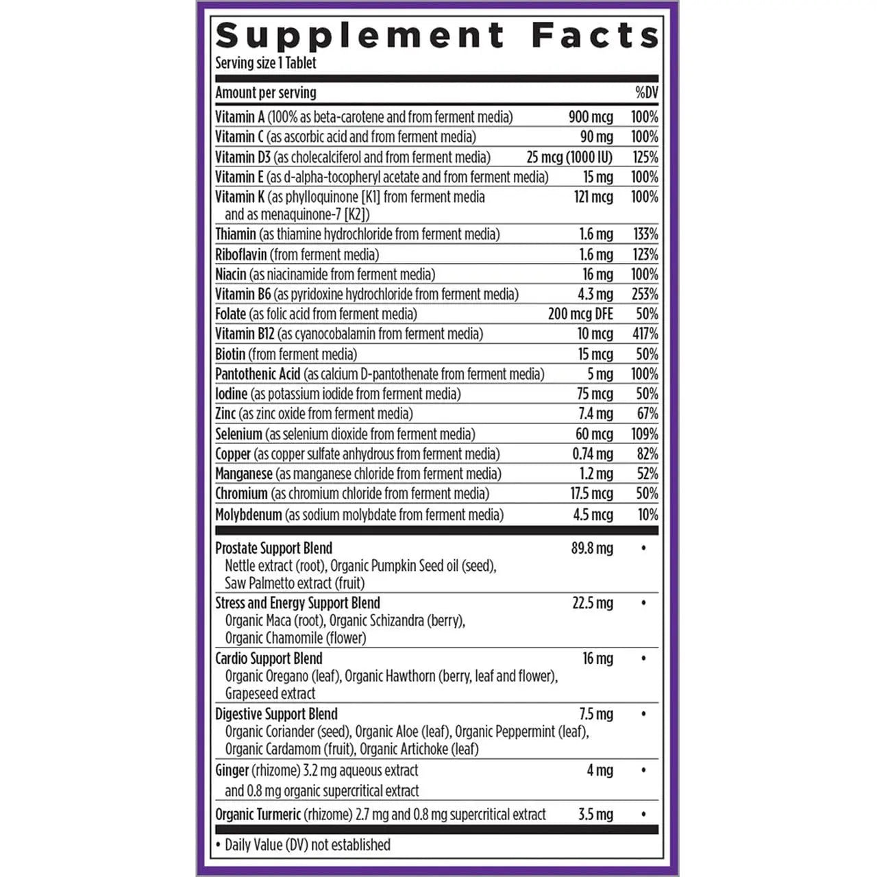 New Chapter Men's Multivitamin, Every Man's One Daily 40+, Fermented with Probiotics + Saw Palmetto + B Vitamins + Vitamin D3 + Organic New Chapter uk supplements