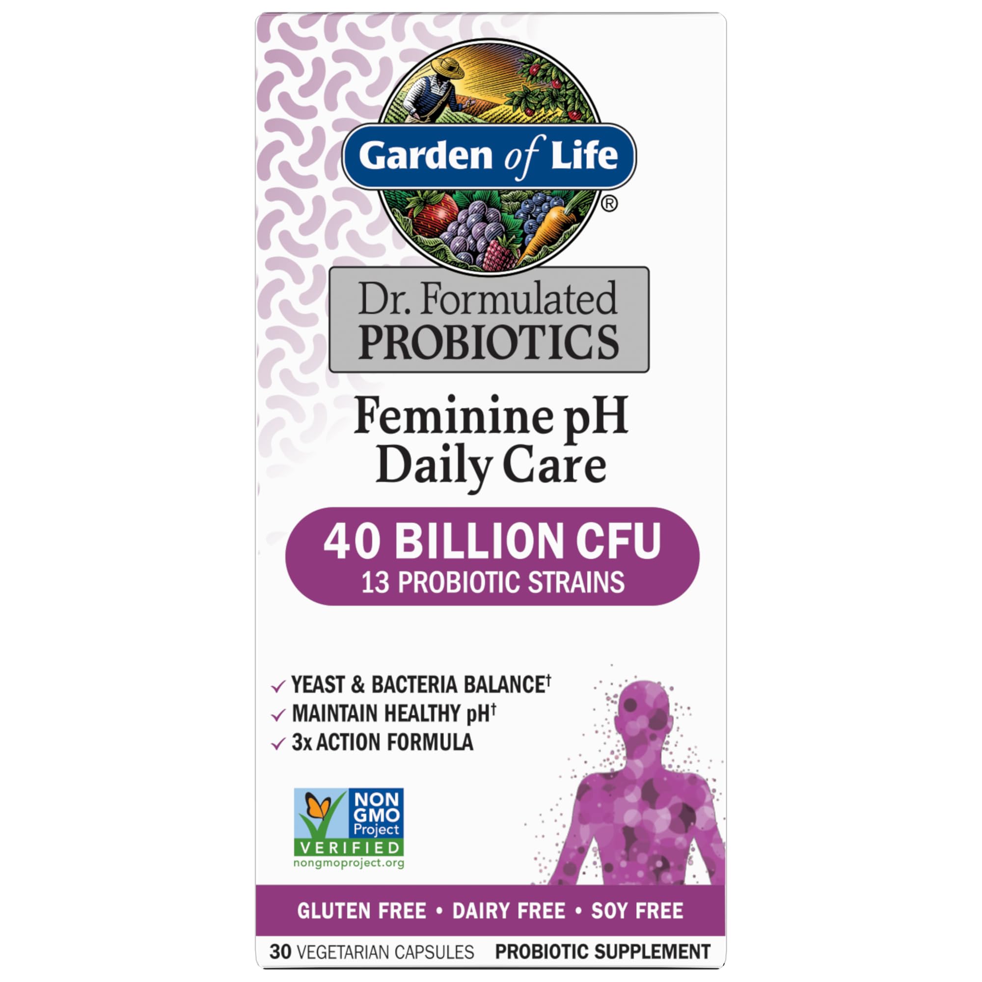 Garden of Life, Femini Ph Daily Care Probiotic Capsule, 30 Count Garden of Life uk supplements