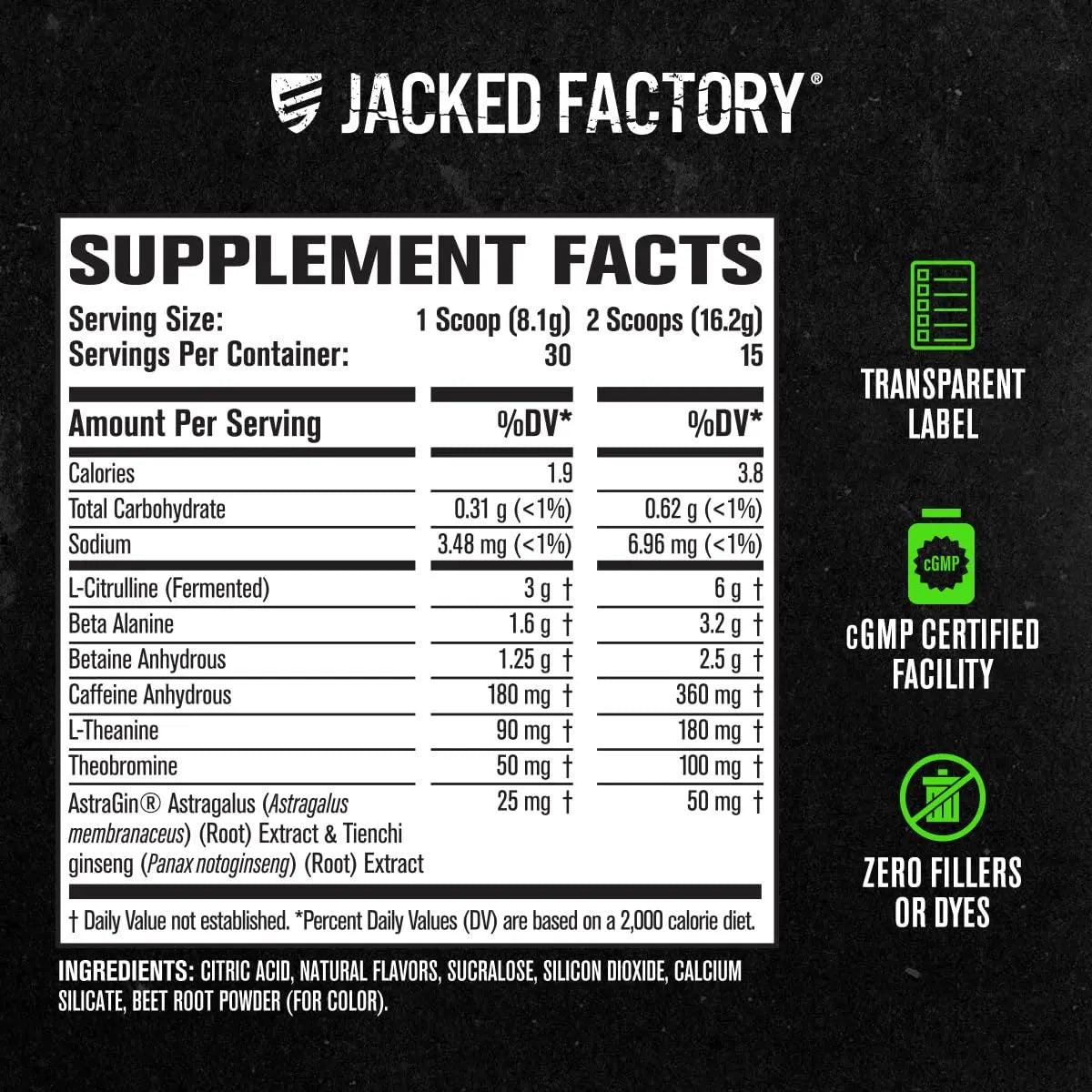 Jacked Factory NITROSURGE Pre Workout Supplement - Endless Energy, Instant Strength Gains, Clear Focus, Intense Pumps - NO Booster & Preworkout Powder with Beta Alanine Jacked Factory uk supplements