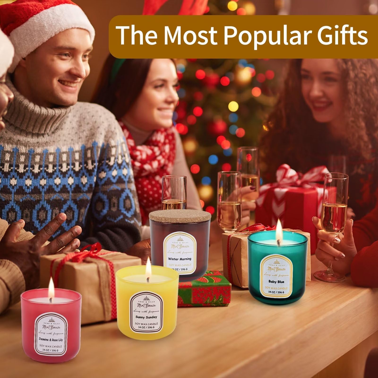 HOME & RELAX 14oz Scented Soy Wax Candle,Big Candle, More Than 80 Hours Long Lasting Burning time HOME & RELAX uk supplements