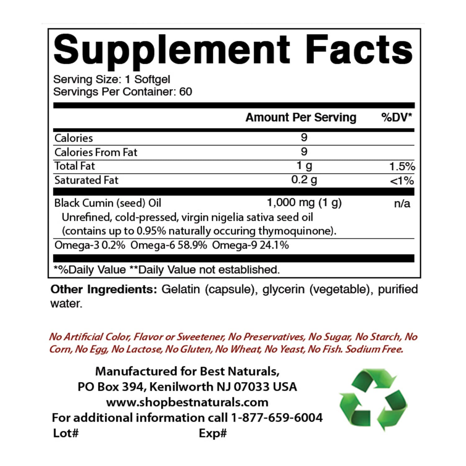 Best Naturals 2 Packs Black Seed Oil Capsules 1000 mg (Non-GMO) Nigella Sativa Best Naturals uk supplements