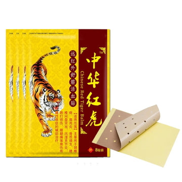 Tiger Patches Balm for Muscle & Joint Relief- Tiger Patch for Knee Neck, Back- 32 Pcs (4 Packs of 8) - Easy to Use Mesayra uk supplements