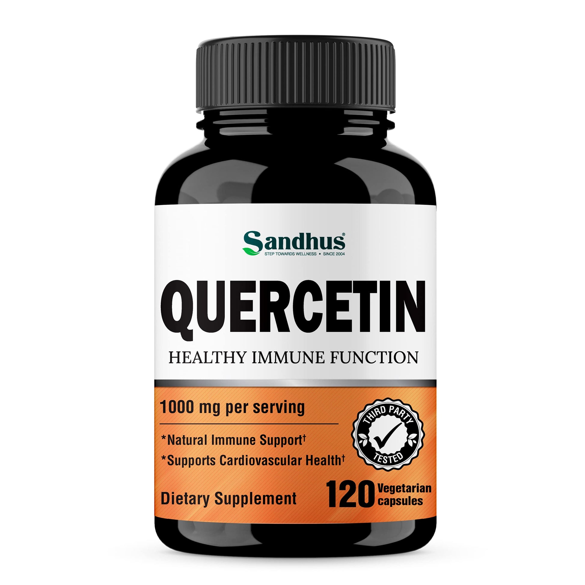 Sandhu's Quercetin 1000mg Per Serving 120 Count Vegetarian Capsules Bioflavonoids Sandhu's uk supplements