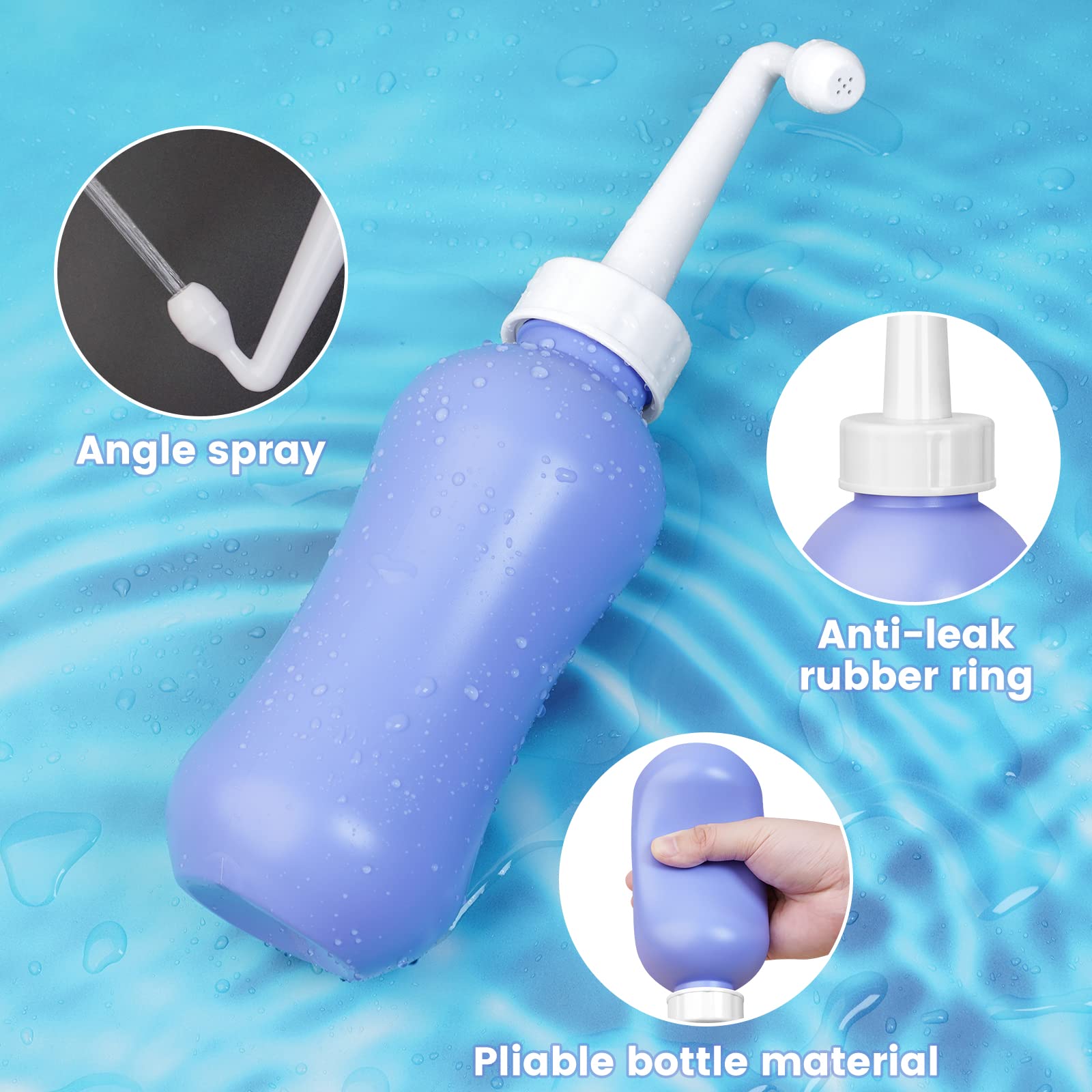 450ml Peri Bottle Postpartum for Feminine Care, 2 Pack Portable Travel Bidet for Toilet, Perineal Bottle VicnKioH uk supplements