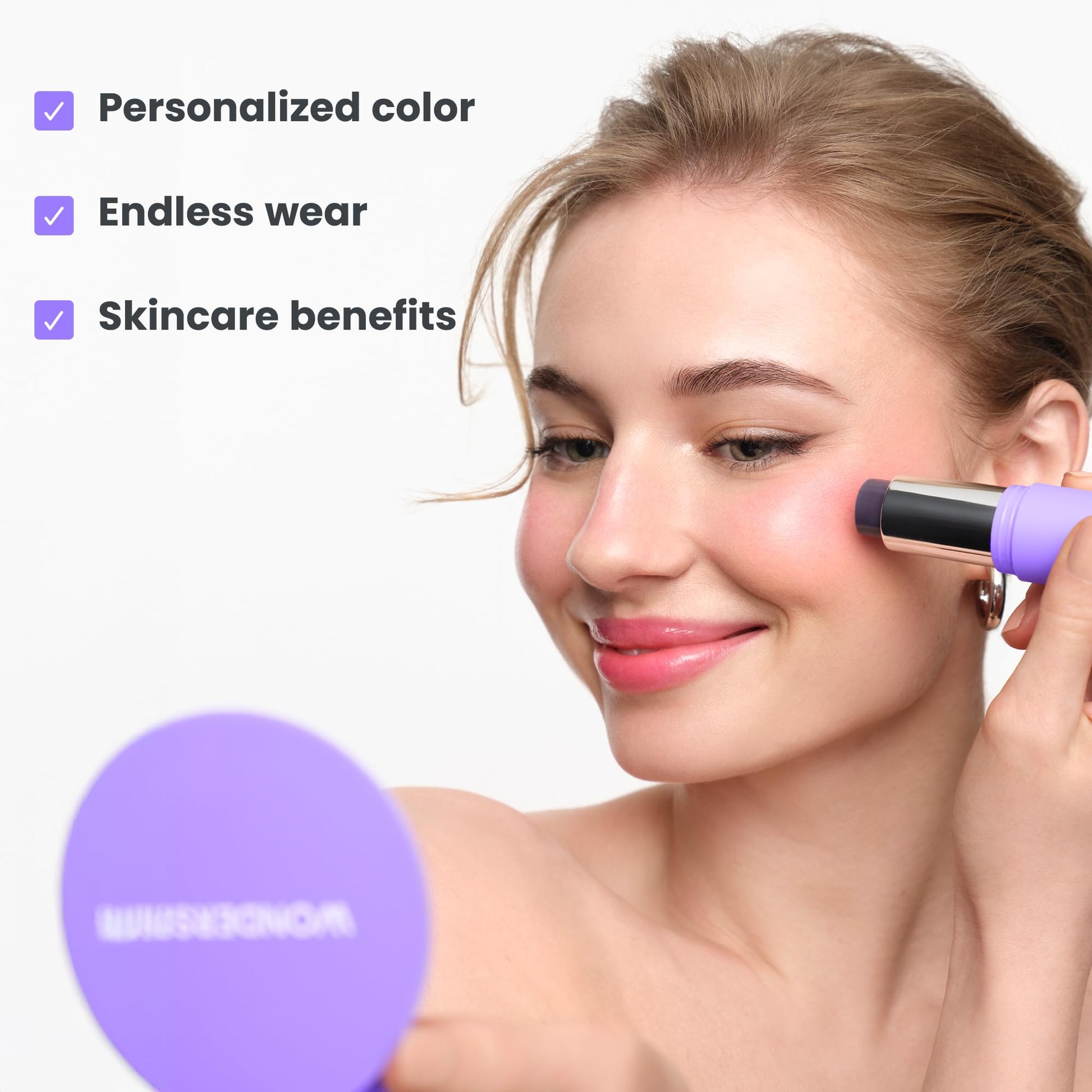 Wonderskin Cream Blush Stick pH-Activated - pHlush Stick Multi-Use, Blush for Cheeks and Lips, Cooling Nourishing Color-Adjusting Makeup Wonderskin uk supplements