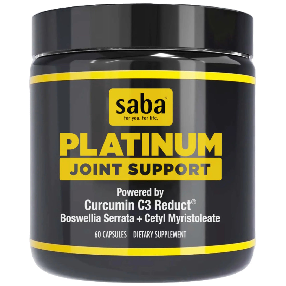 Saba Platinum Joint Support – High Absorption Curcumin C3 Reduct & Boswellia – Fast Acting Turmeric Supplement for Joint Pain Relief, Mobility & Healthy Inflammation Response – 60 Vegan Capsules Saba uk supplements