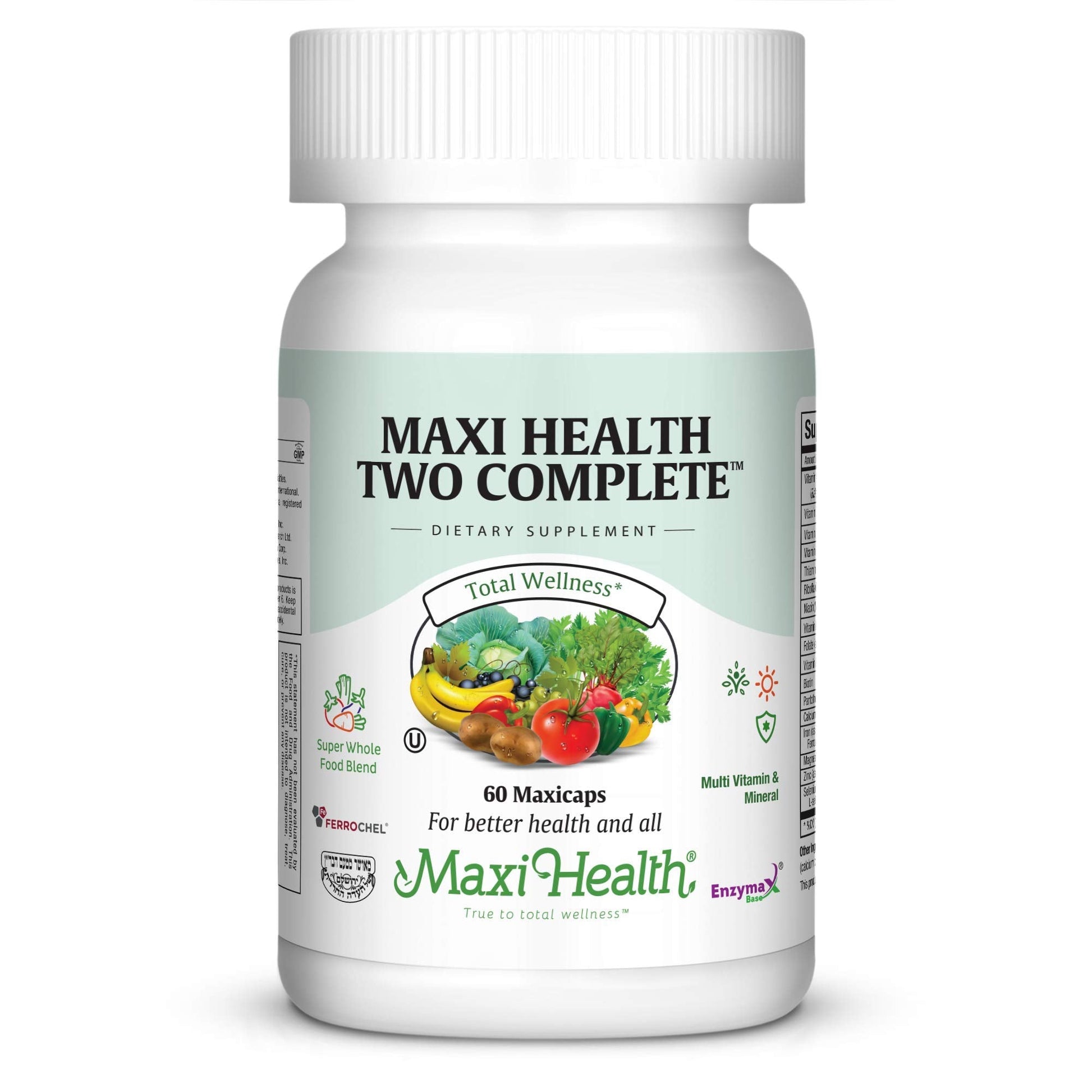 Maxi Health Multivitamin for Women & Men – Vitamin and Mineral Supplements for Energy and Wellness Support – Kosher Vitamins and Minerals Supplement – 60 Multivitamin Capsules Maxi Health uk supplements