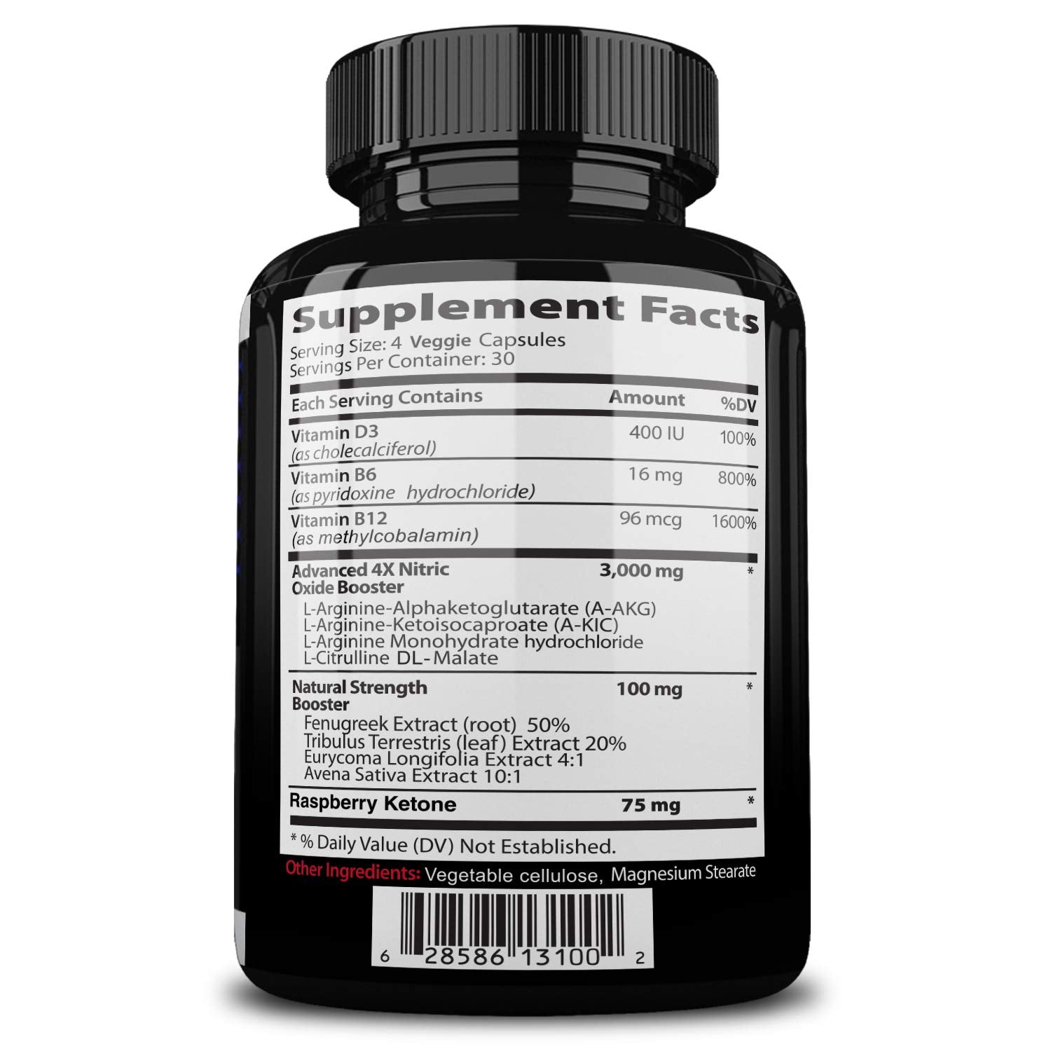 NITROCUT Pre Workout Supplement -120 Capsules - Nitric Oxide Supplements - l arginine NITROCUT uk supplements