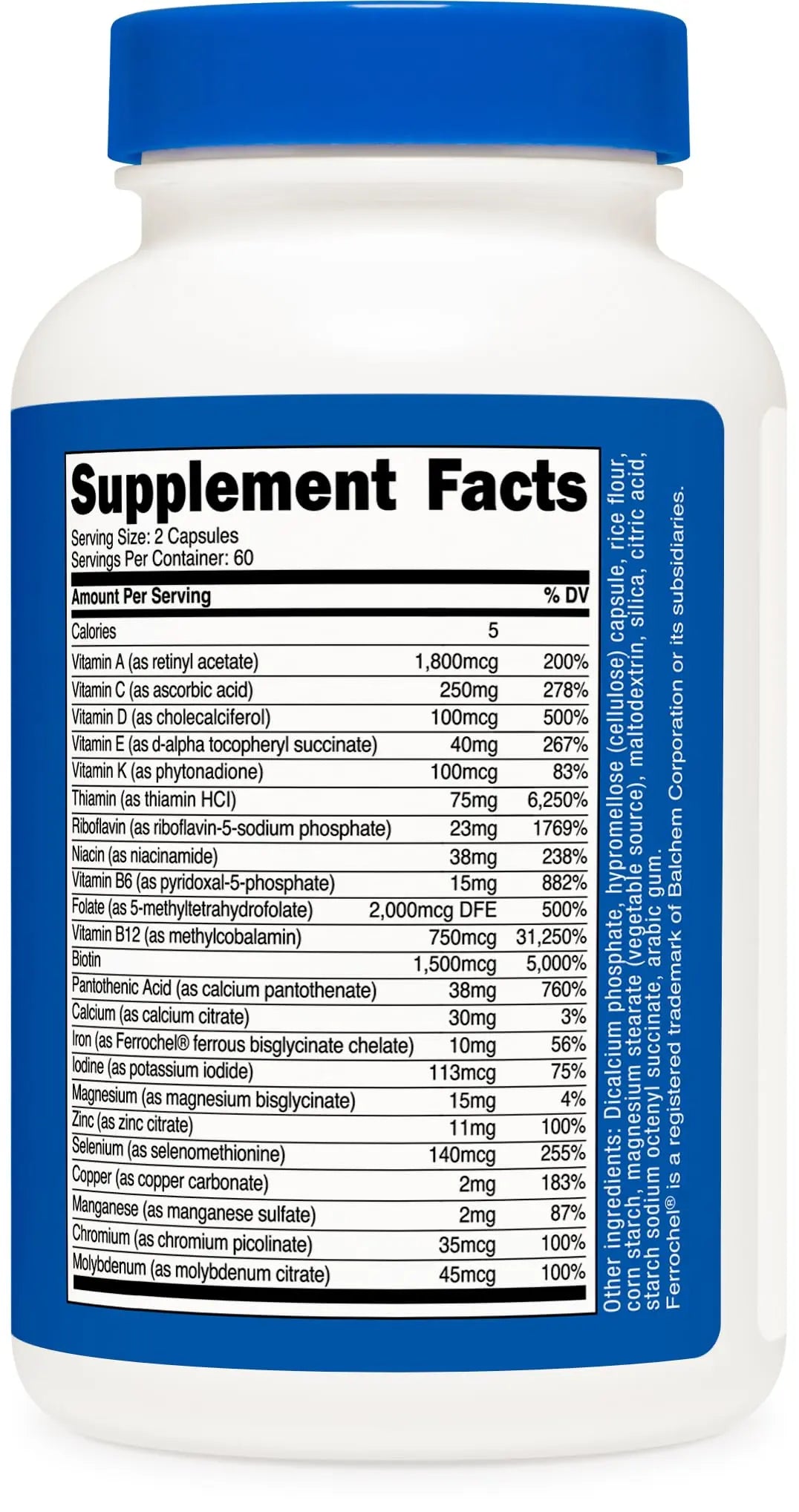 Nutricost Methylated Multivitamin 120 Capsules, 60 Servings - 23 Vitamin & Minerals Per Serving Nutricost uk supplements