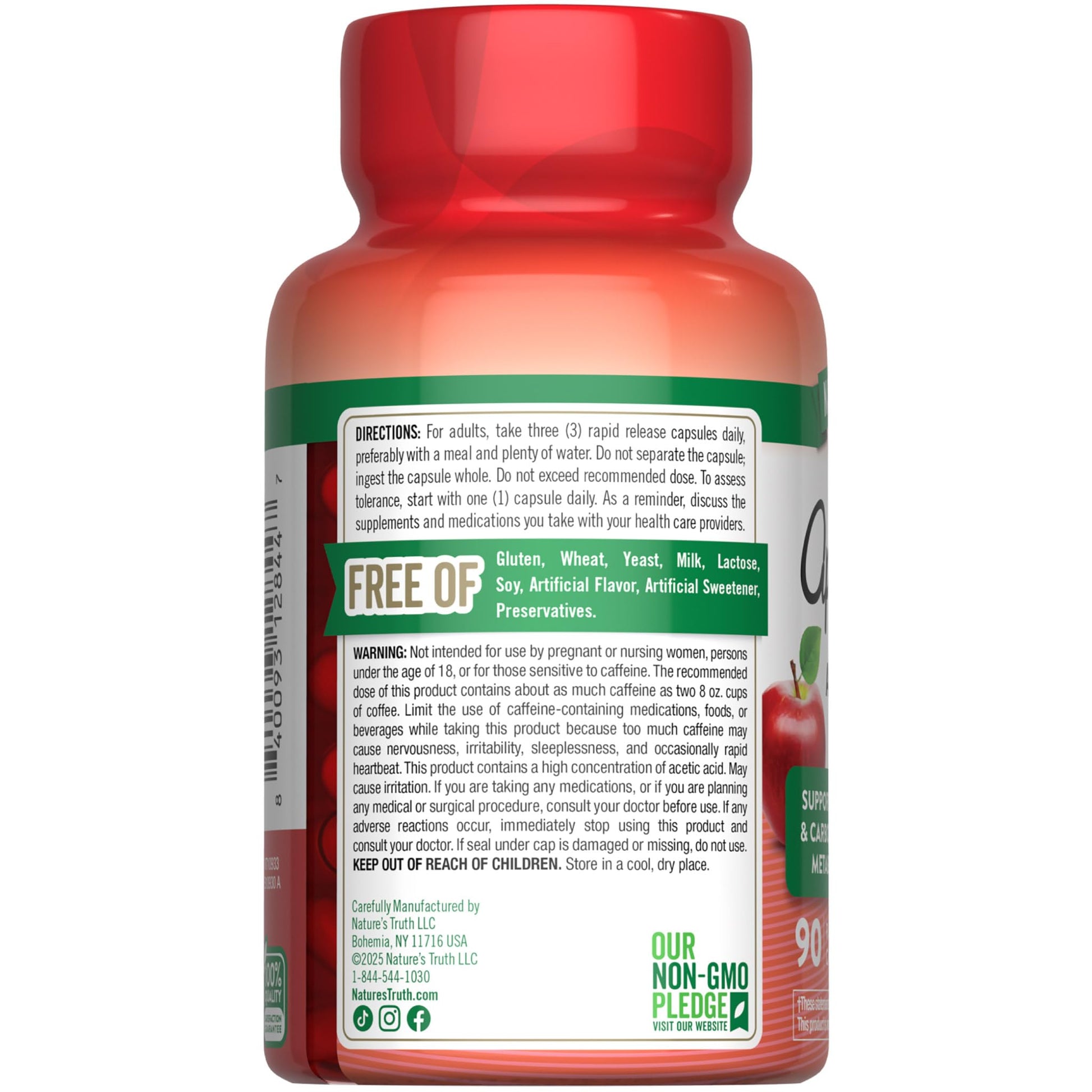 Nature's Truth Apple Cider Vinegar Pills | 90 Capsules | Non-GMO & Gluten Free Supplement Nature's Truth uk supplements