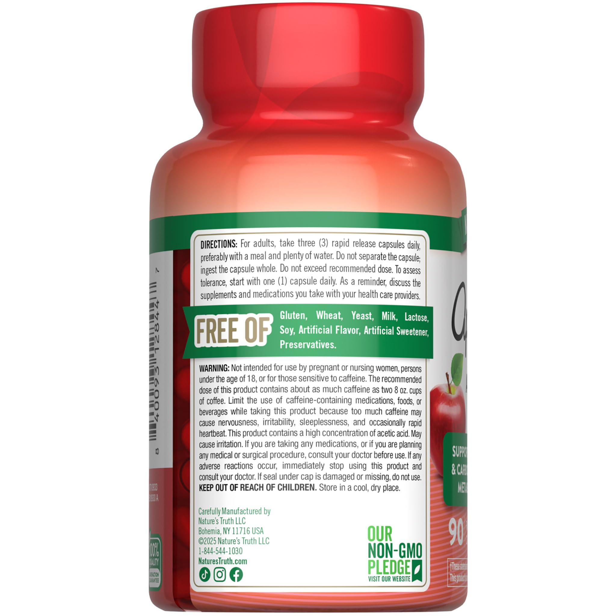 Nature's Truth Apple Cider Vinegar Pills | 90 Capsules | Non-GMO & Gluten Free Supplement Nature's Truth uk supplements