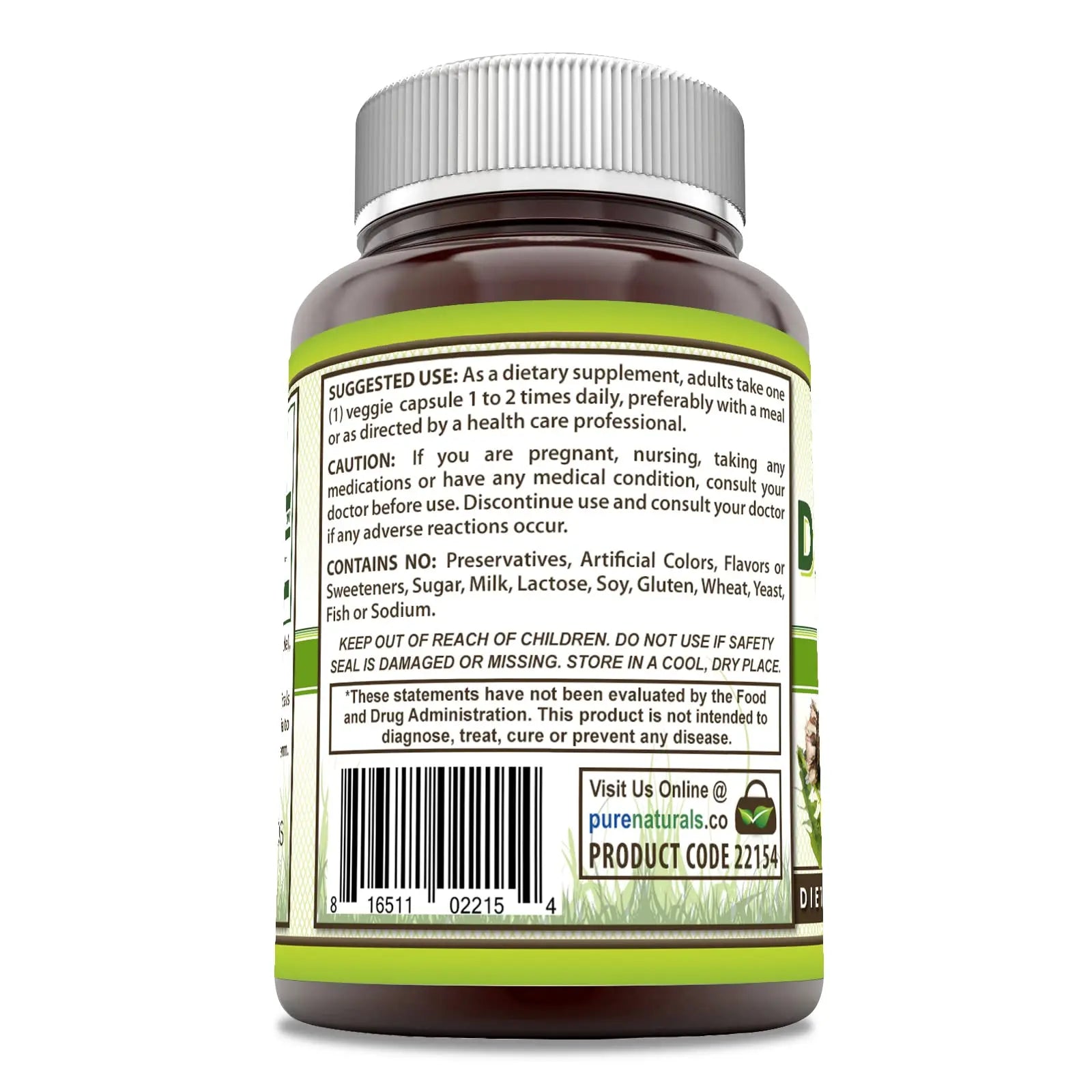 Pure Naturals Dandelion Root 520 mg Per Serving 120 Veggie Capsules Supplement | Non-GMO | Gluten Free | Made in USA Pure Naturals uk supplements
