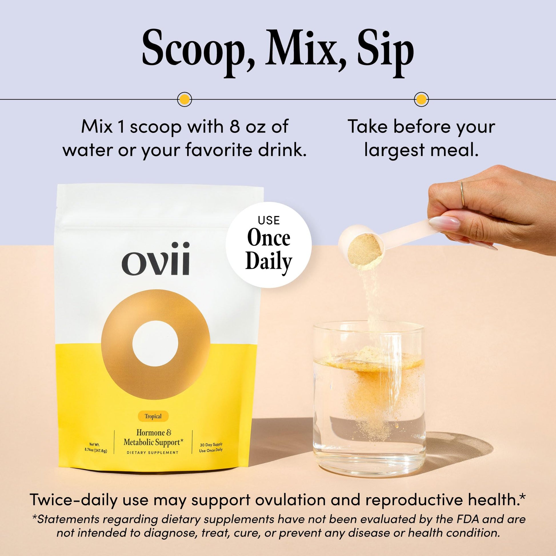 Ovii Metabolic Support for Women – Reducose® White Mulberry with Myo-Inositol & D-Chiro Inositol 40:1 Blend – Hormone Balance, Glucose Support & Appetite Control Supplement – 30 Servings, Tropical Ovii uk supplements