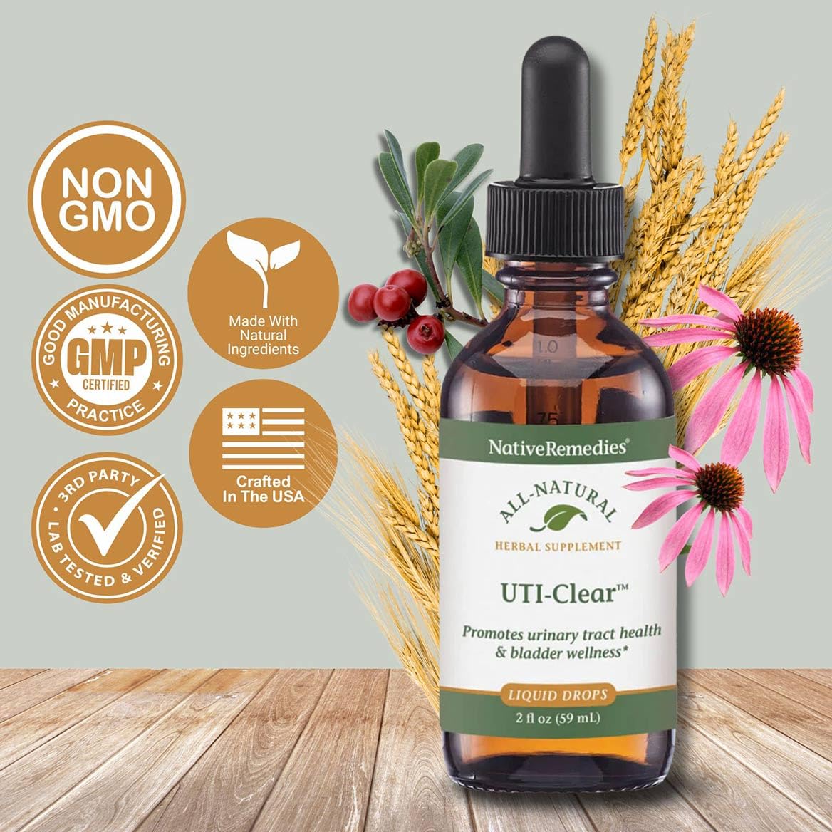 Native Remedies UTI-Clear for Urinary Tract and Bladder Health, 59 ml Native Remedies uk supplements