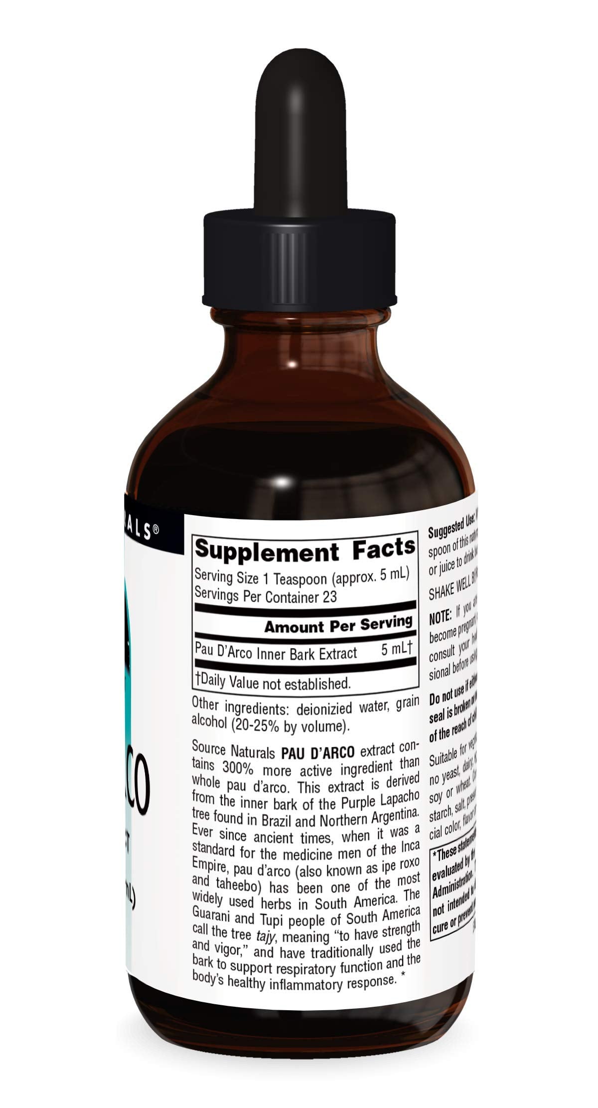 Source Naturals PAU D'Arco Liquid Extract, Support Resriotory Function and the Body's Healthy Inflammatory Response* | Dietary Supplement |1 Bottle | 4 Fluid oz. Source Naturals uk supplements